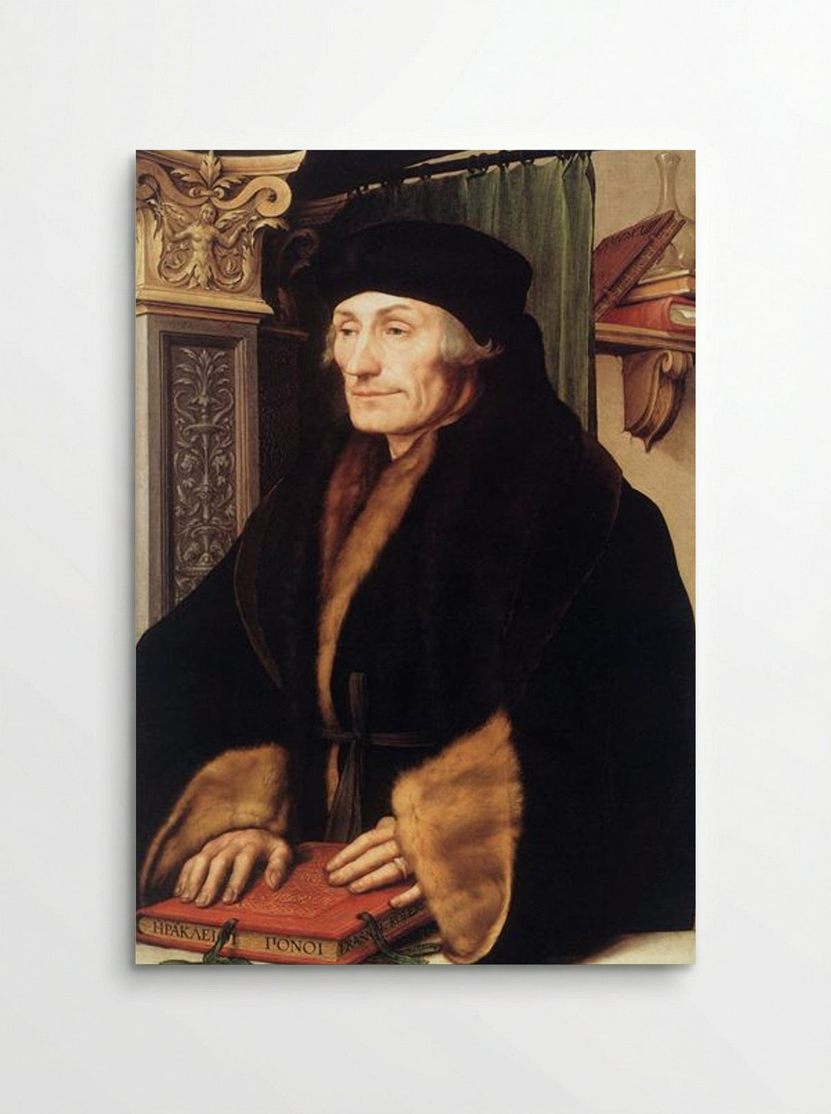 Portrait of Erasmus of Rotterdam - Hans Holbein the Younger - Poster