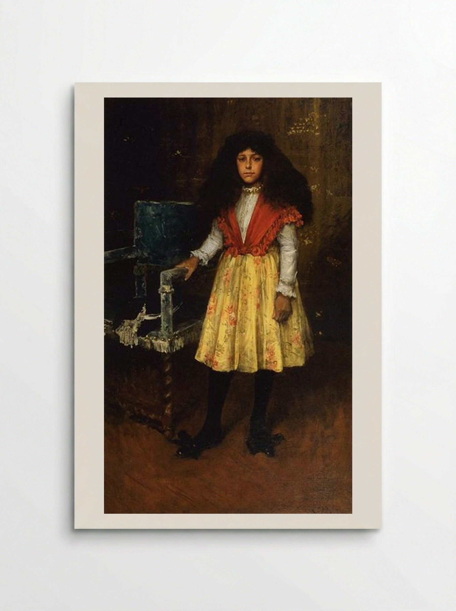 Portrait of Erla Howell (Little Miss H.) - William Merritt Chase - Poster