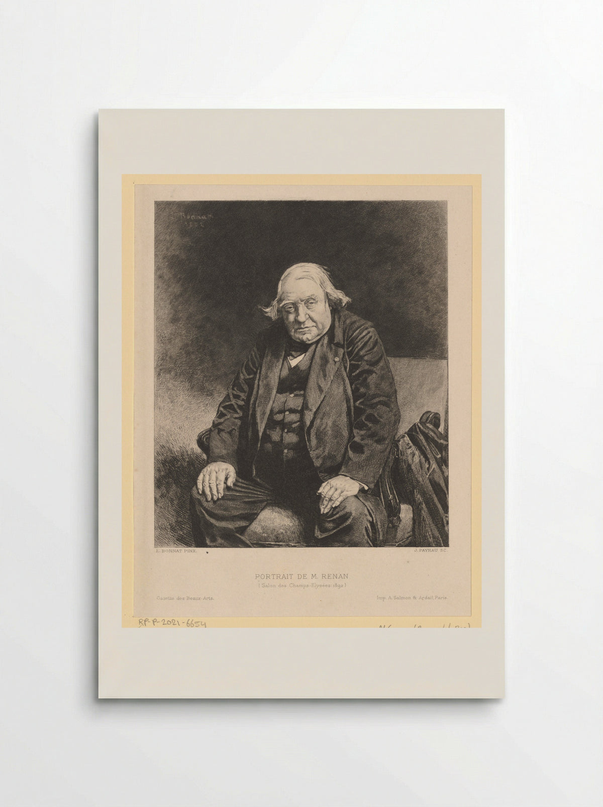 Portrait of Ernest Renan - Léon Bonnat - Poster