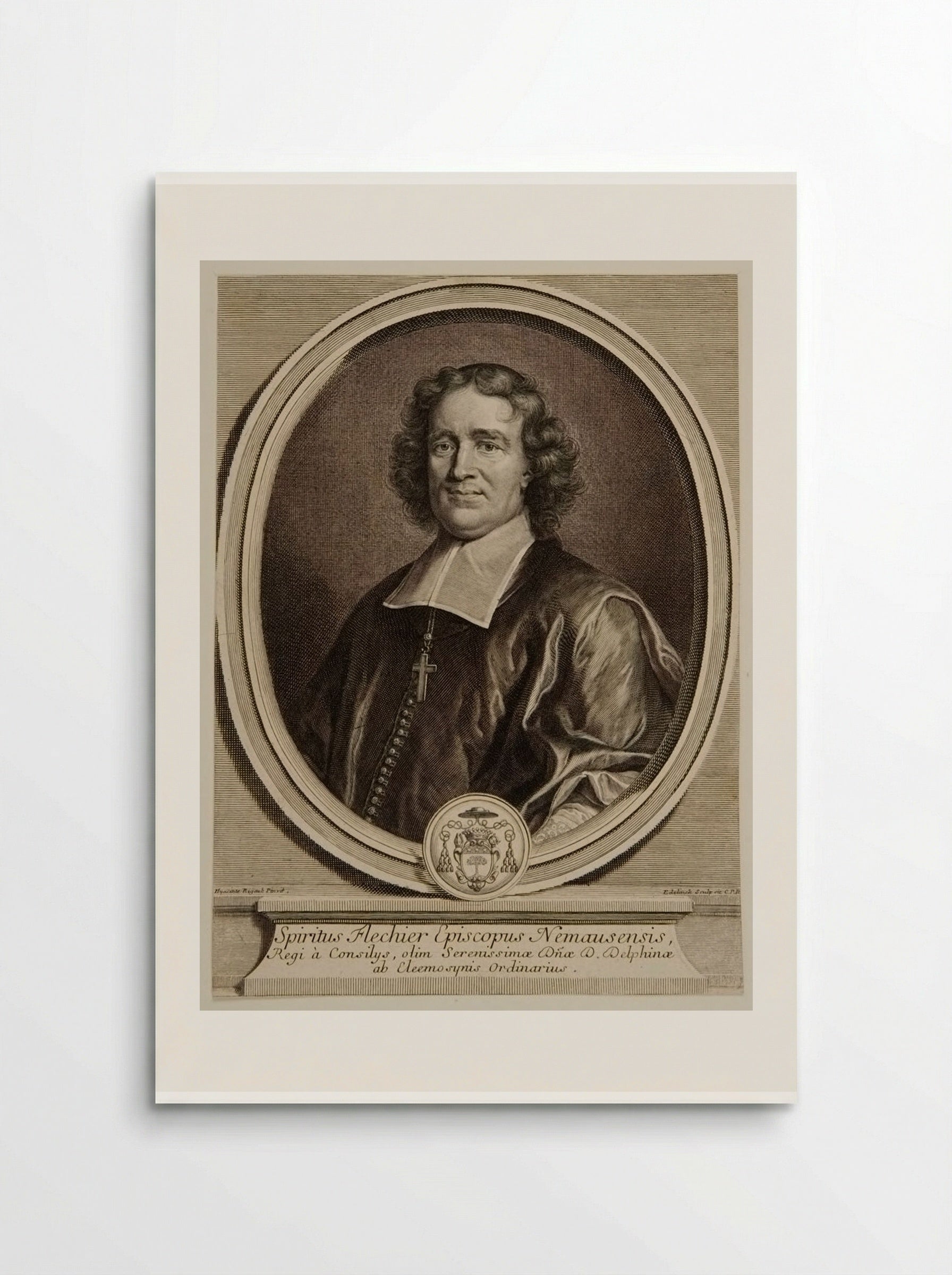 Portrait of Esprit Fléchier, Bishop of Nîmes - Gérard Edelinck - Poster