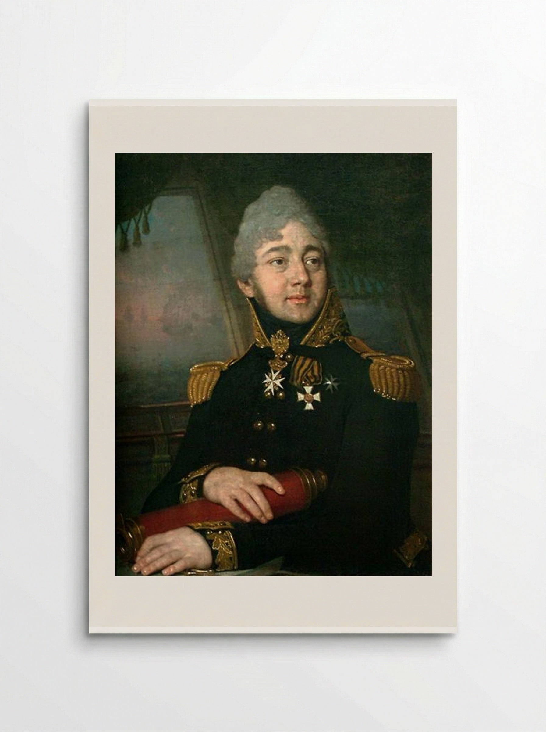 Portrait of Evgeny Boratynsky - Vladimir Borovikovsky - Poster