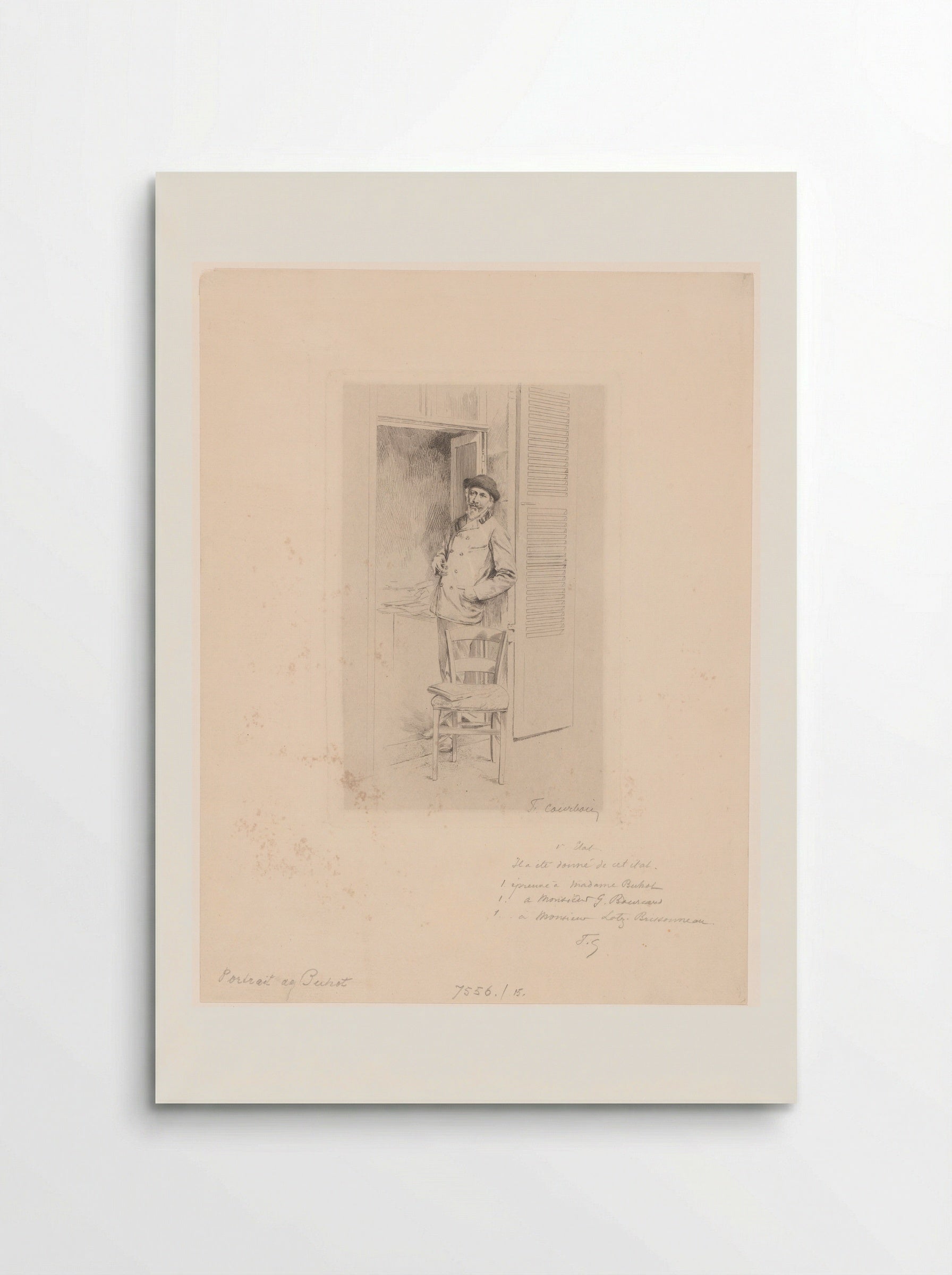 Portrait of Félix Buhot - F. Courboin - Poster