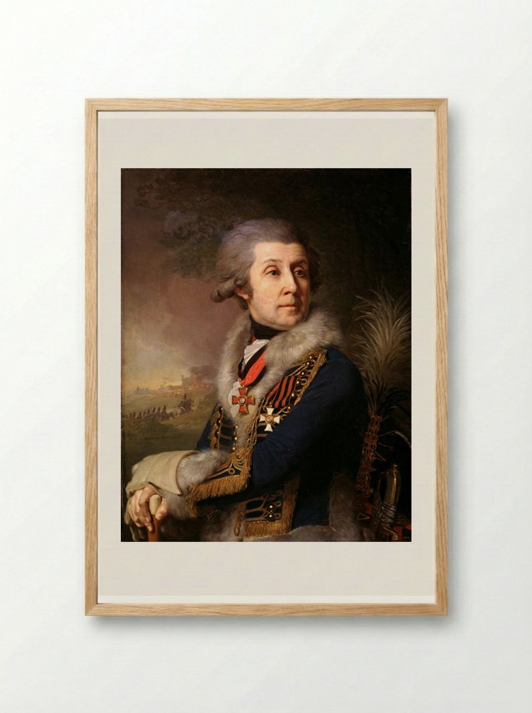 Portrait of F. A. Borovsky - Vladimir Borovikovsky - Framed Print Wood
