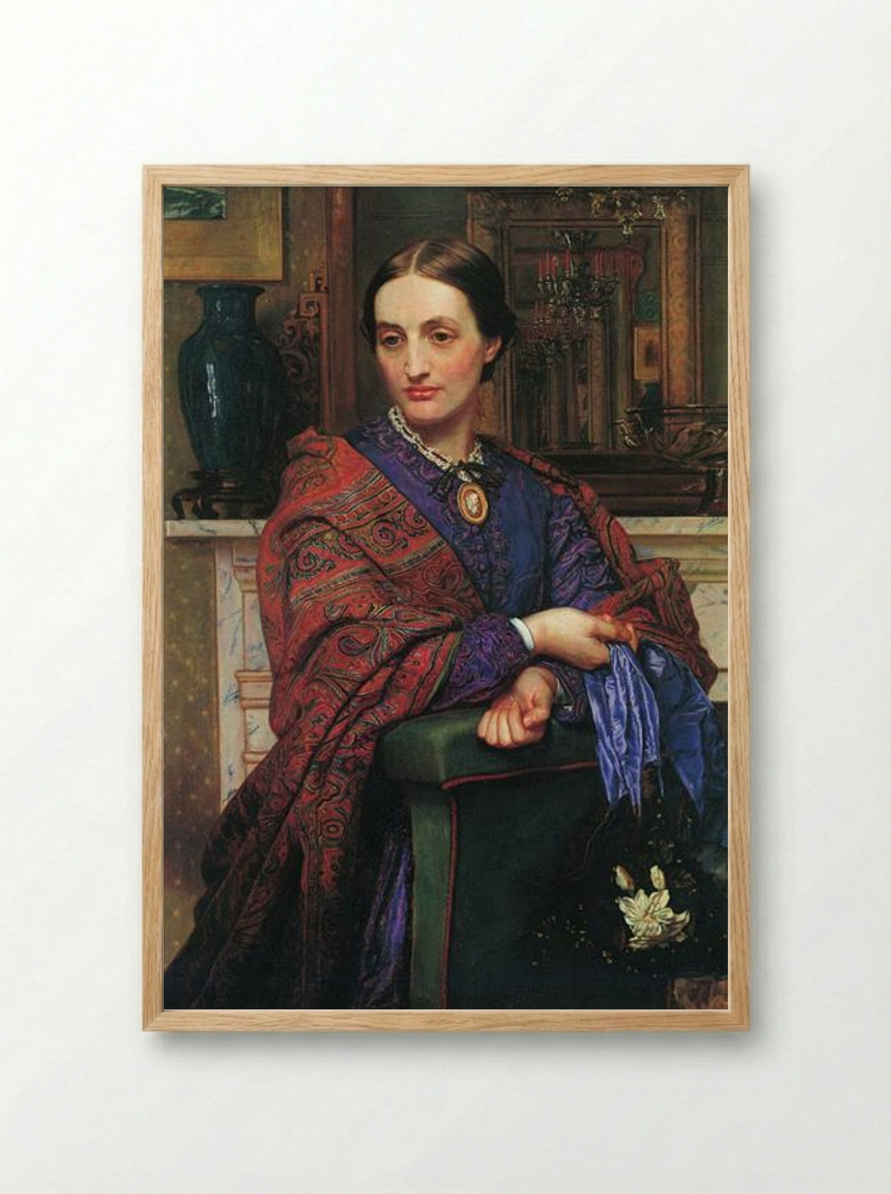 Portrait of Fanny Holman Hunt - William Holman Hunt - Framed Print Wood