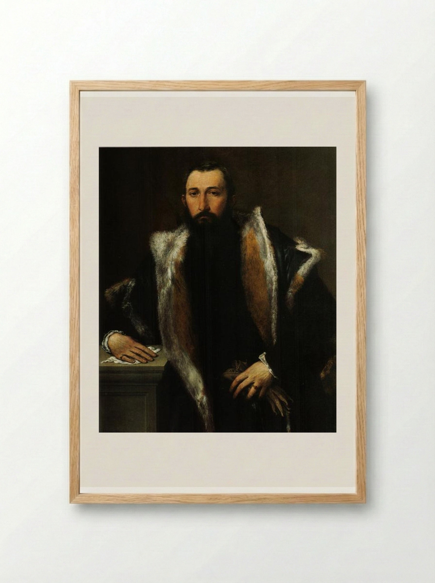 Portrait of Febo da Brescia - Lorenzo Lotto - Framed Print Wood