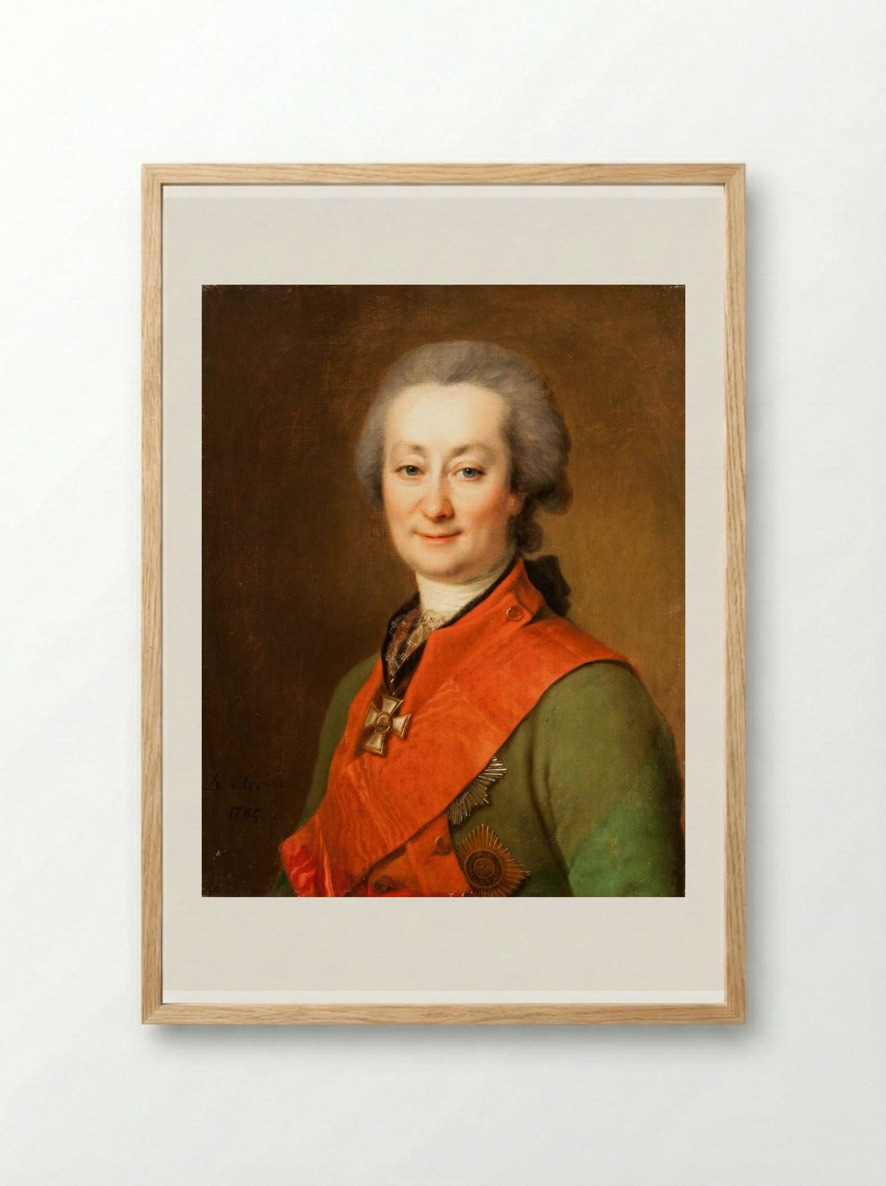 Portrait of Fedor Orlov - Dmitry Levitzky - Framed Print Wood
