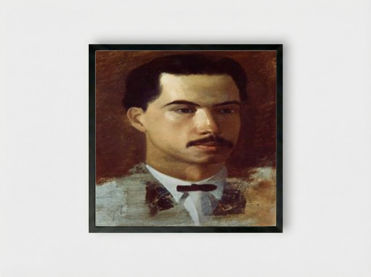 Portrait of Felipe Sojo - José María Velasco Gómez - Framed Print Black