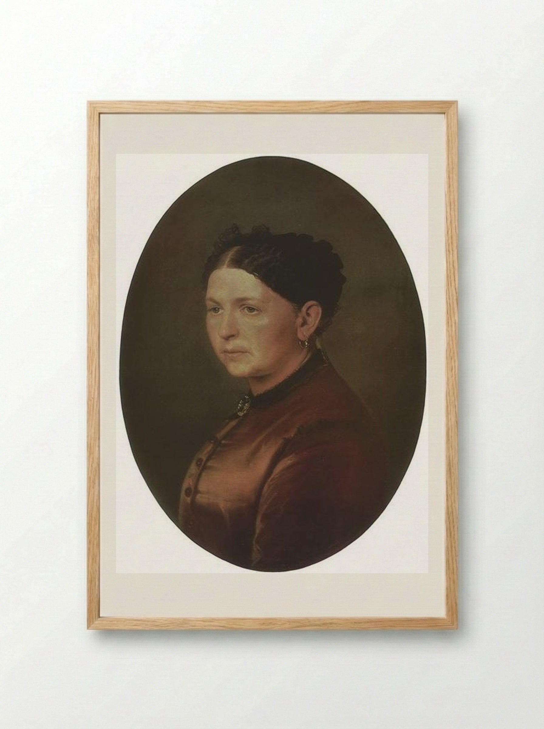 Portrait of Feodosya Resanova - Vasily Perov - Framed Print Wood