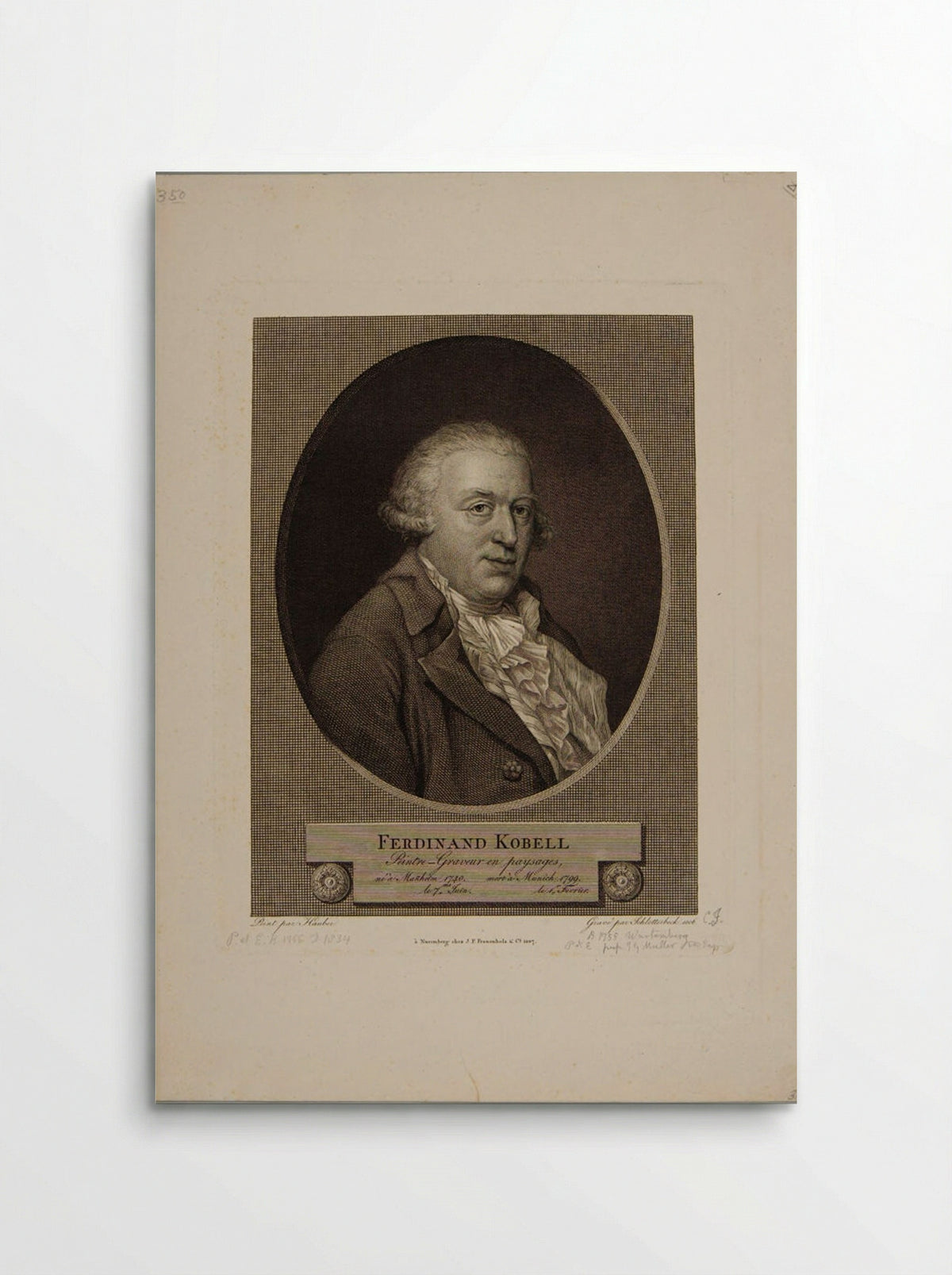 Portrait of Ferdinand Kobell - Christian Jakob Schlotterbeck - Poster