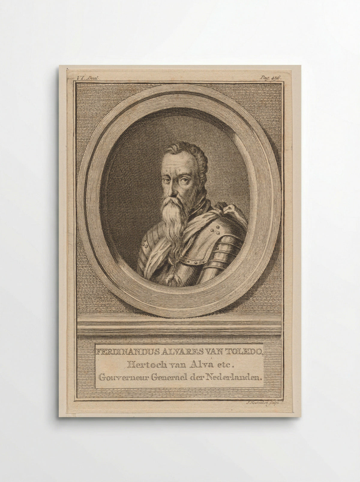Portrait of Fernando Álvarez de Toledo, Duke of Alba - Jacob Houbraken - Poster