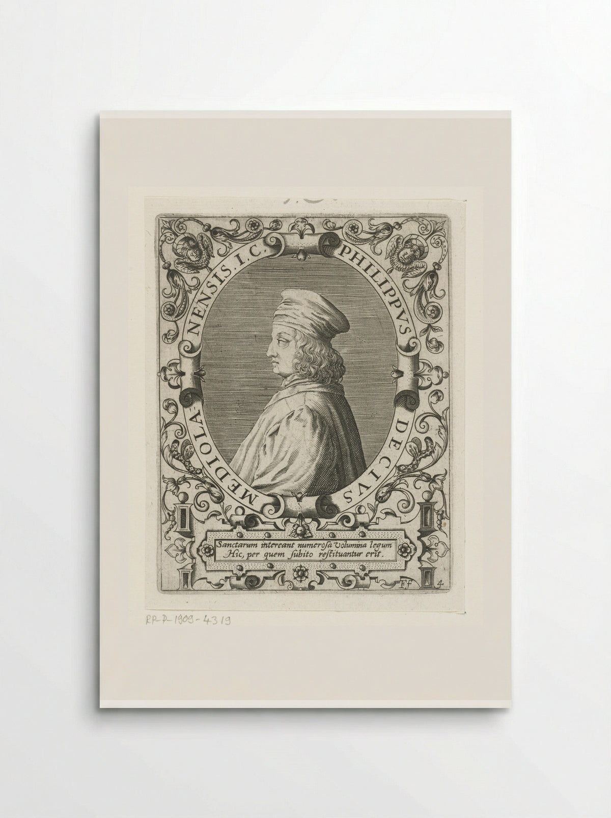 Portrait of Filippo Decio - Theodor de Bry - Poster