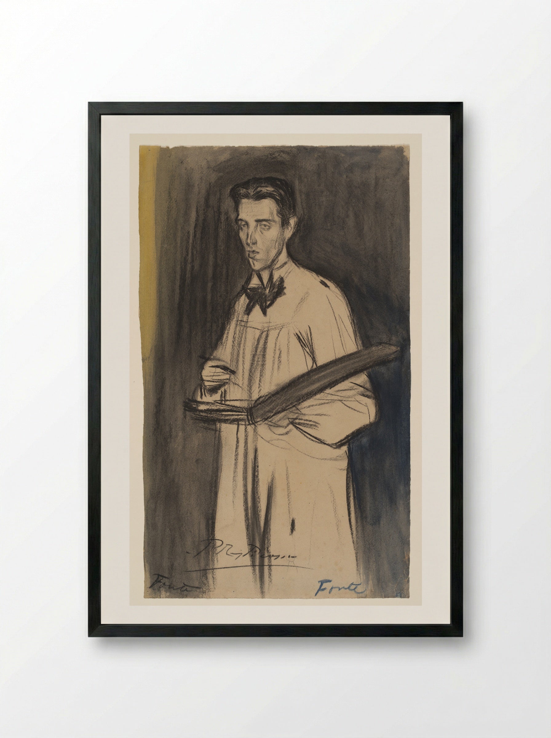 Portrait of Fonte - Pablo Ruiz Picasso - Framed Print Black