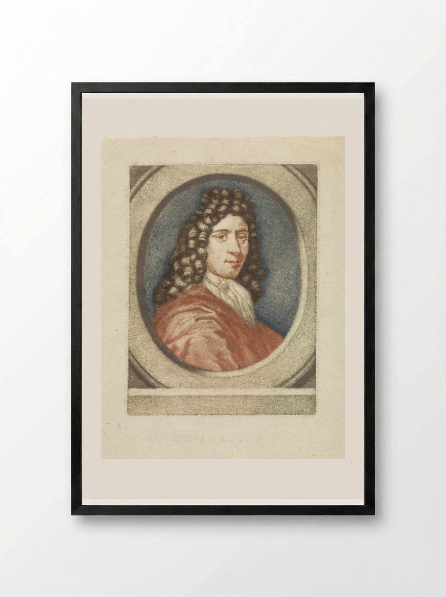 Portrait of Frère Jacques de Beaulieu as a Hermit - Pieter van den Berge - Framed Print Black