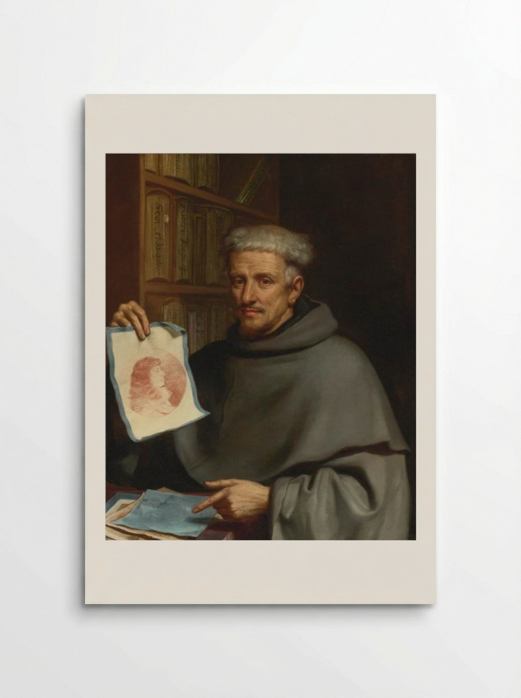 Portrait of Fra Bonaventura Bisi, Called 'Il Pittorino' - Guercino - Poster