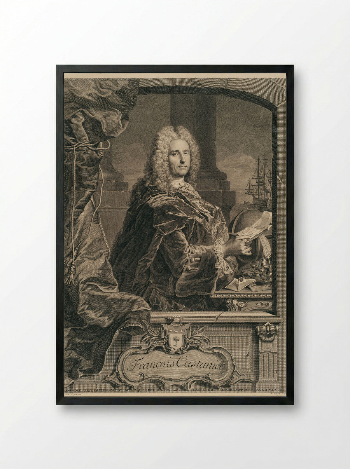 Portrait of François Castanier - René Gaillard - Framed Print Black