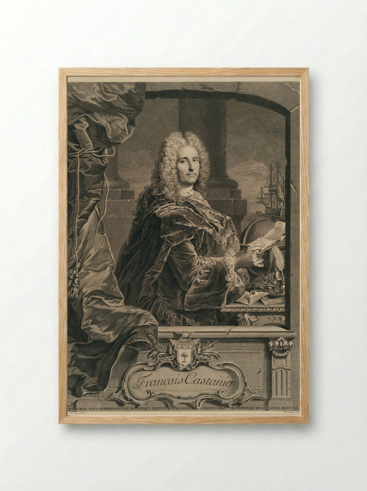 Portrait of François Castanier - René Gaillard - Framed Print Wood