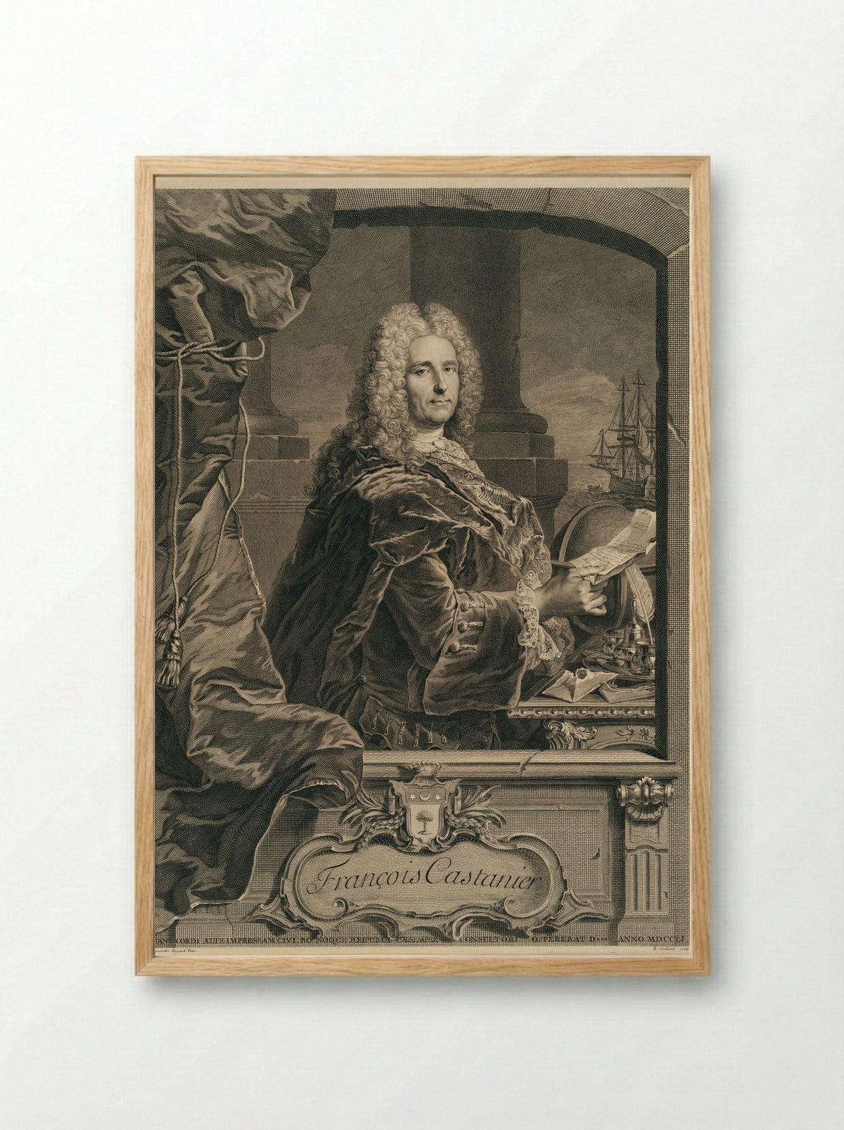 Portrait of François Castanier - René Gaillard - Framed Print Wood