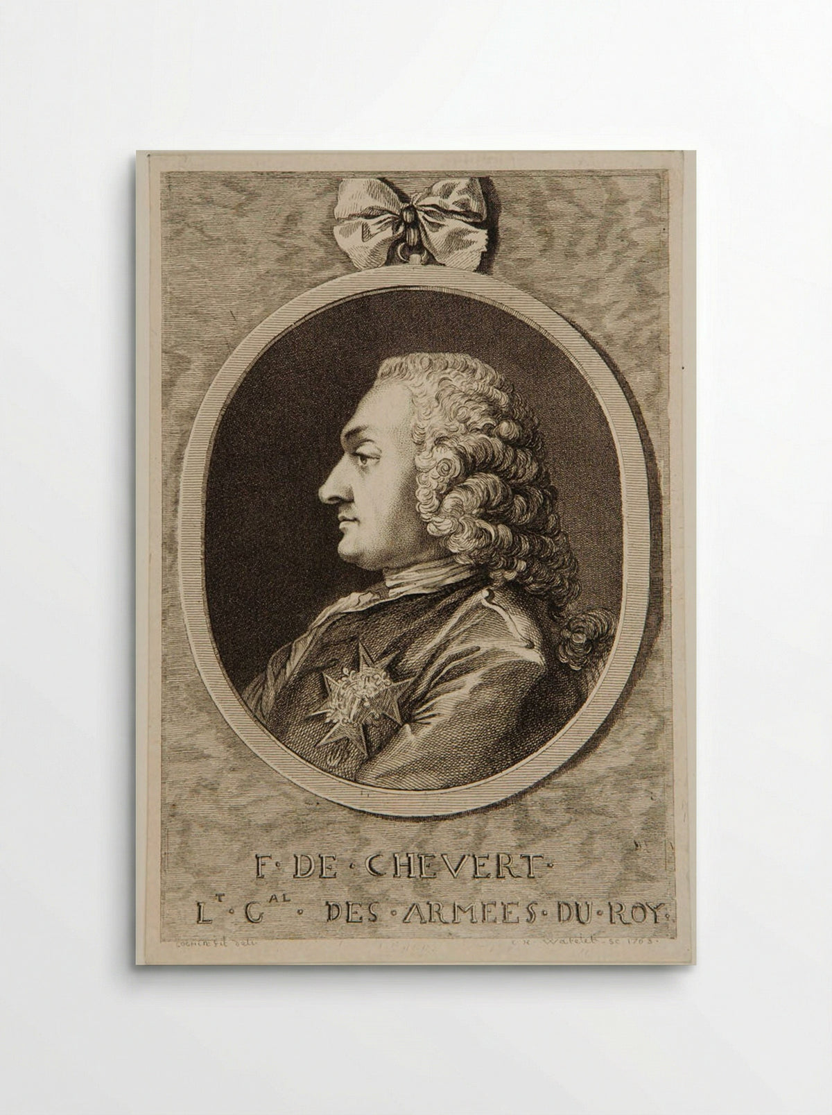 Portrait of François de Chevert - Claude Henri Watelet - Poster
