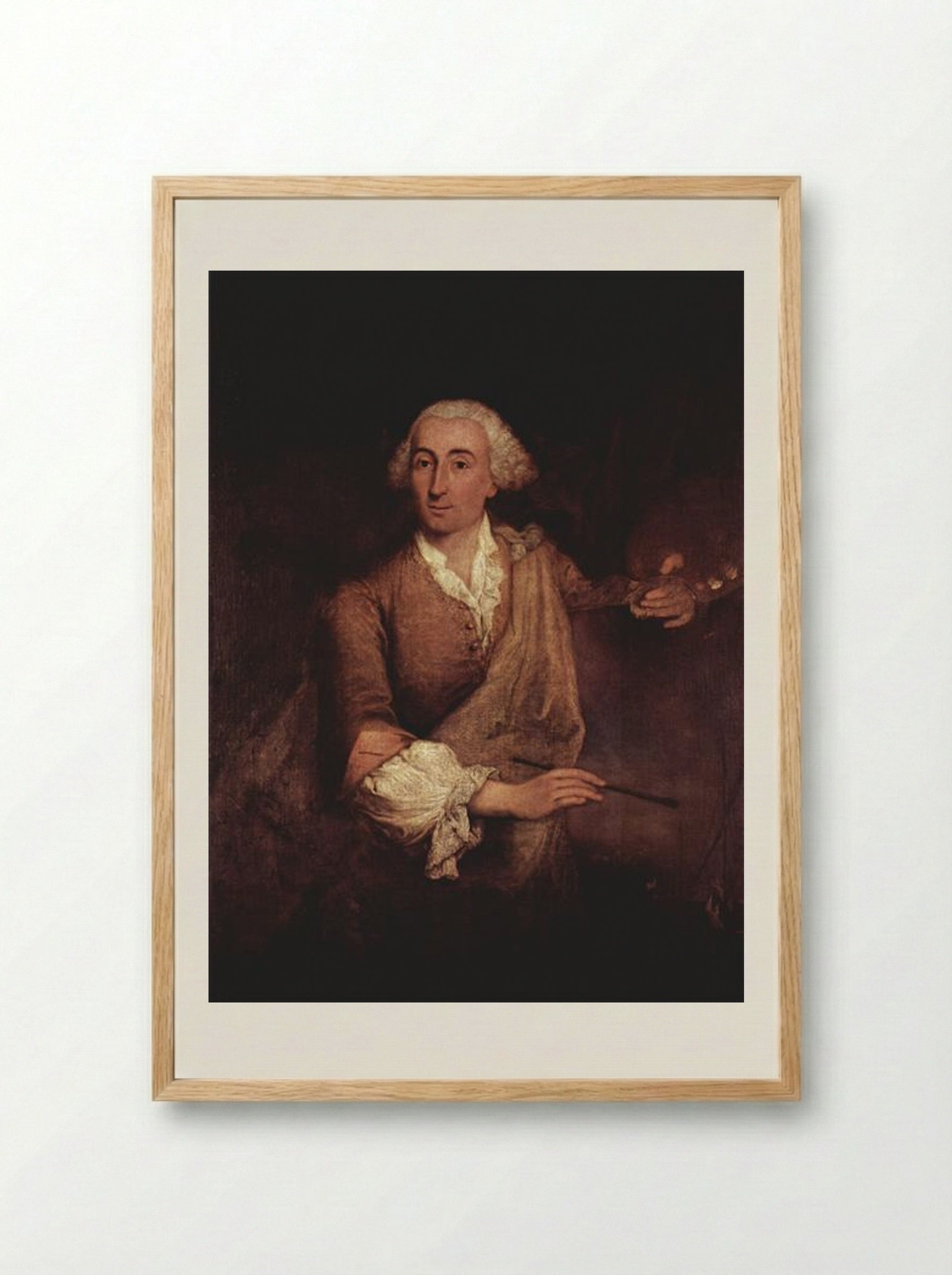 Portrait of Francesco Guardi - Pietro Longhi - Framed Print Wood