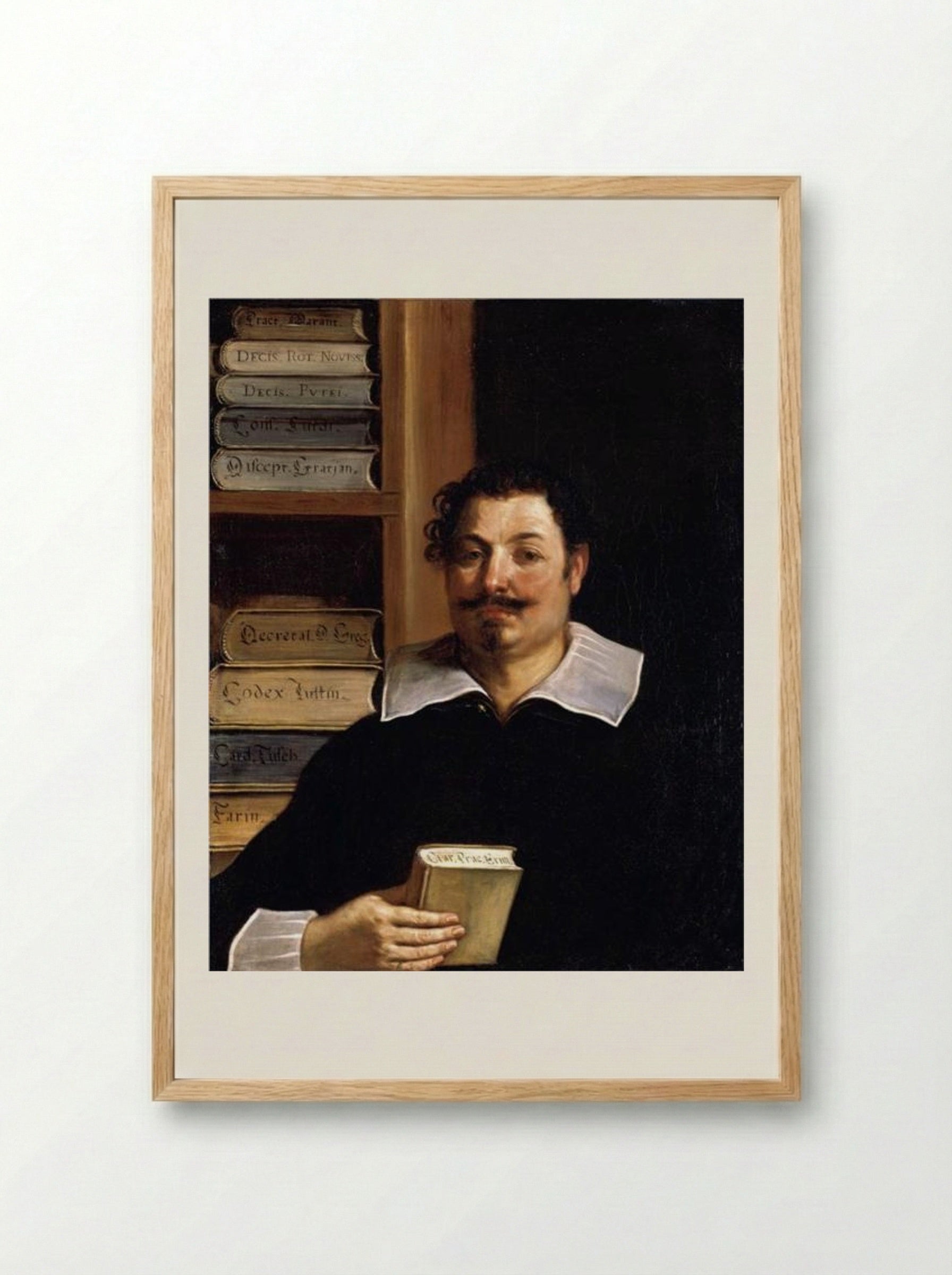 Portrait of Francesco Righetti - Guercino - Framed Print Wood