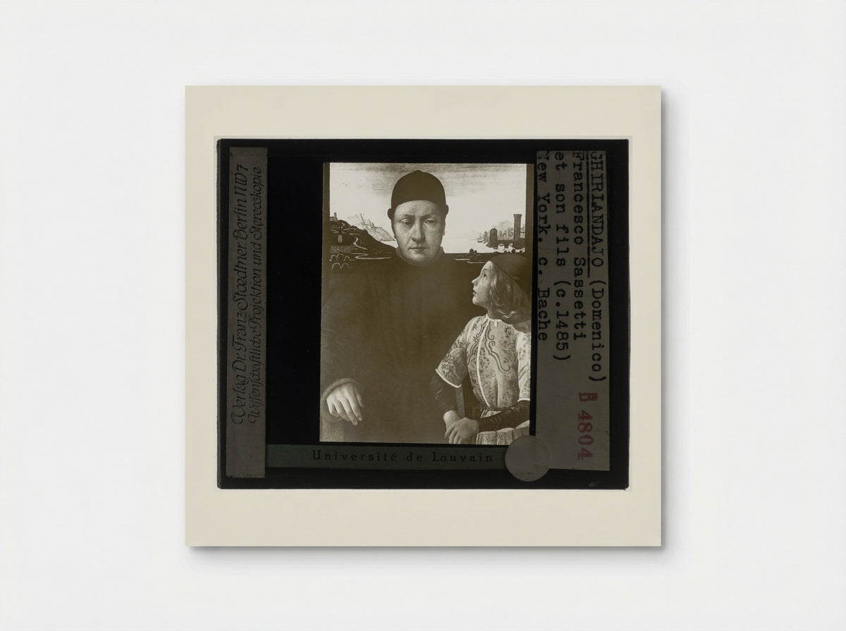 Portrait of Francesco Sassetti and his Son Teodoro - Domenico Ghirlandaio - Poster