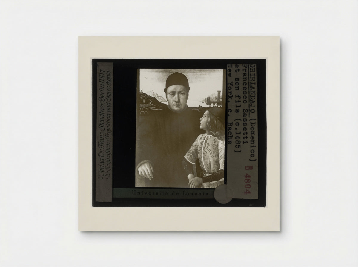 Portrait of Francesco Sassetti and his Son Teodoro - Domenico Ghirlandaio - Poster