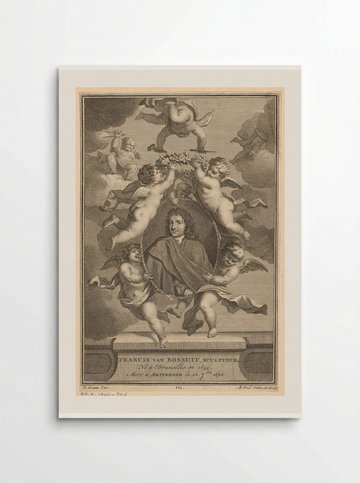 Portrait of Francis van Bossuit Surrounded by Angels - Matthijs Pool - Poster