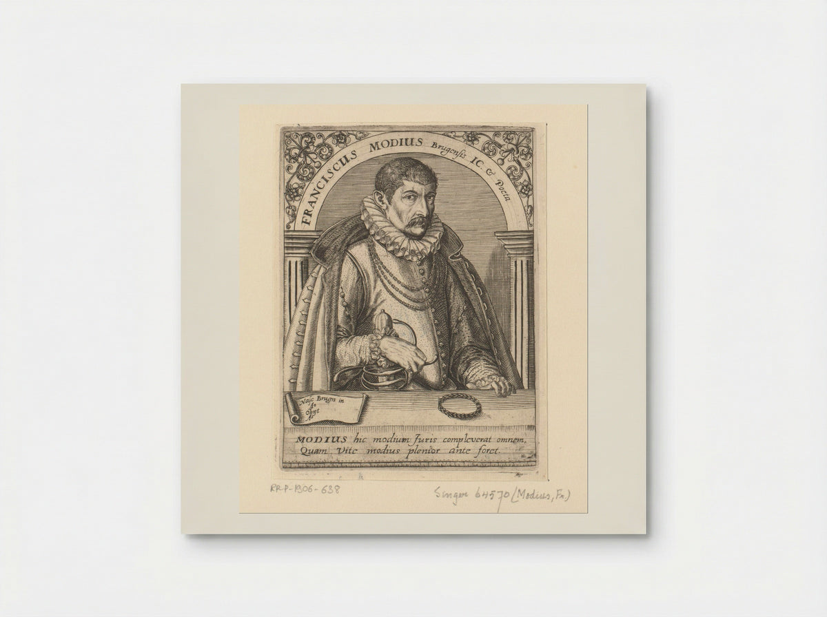 Portrait of Franciscus Modius - Theodor de Bry - Poster