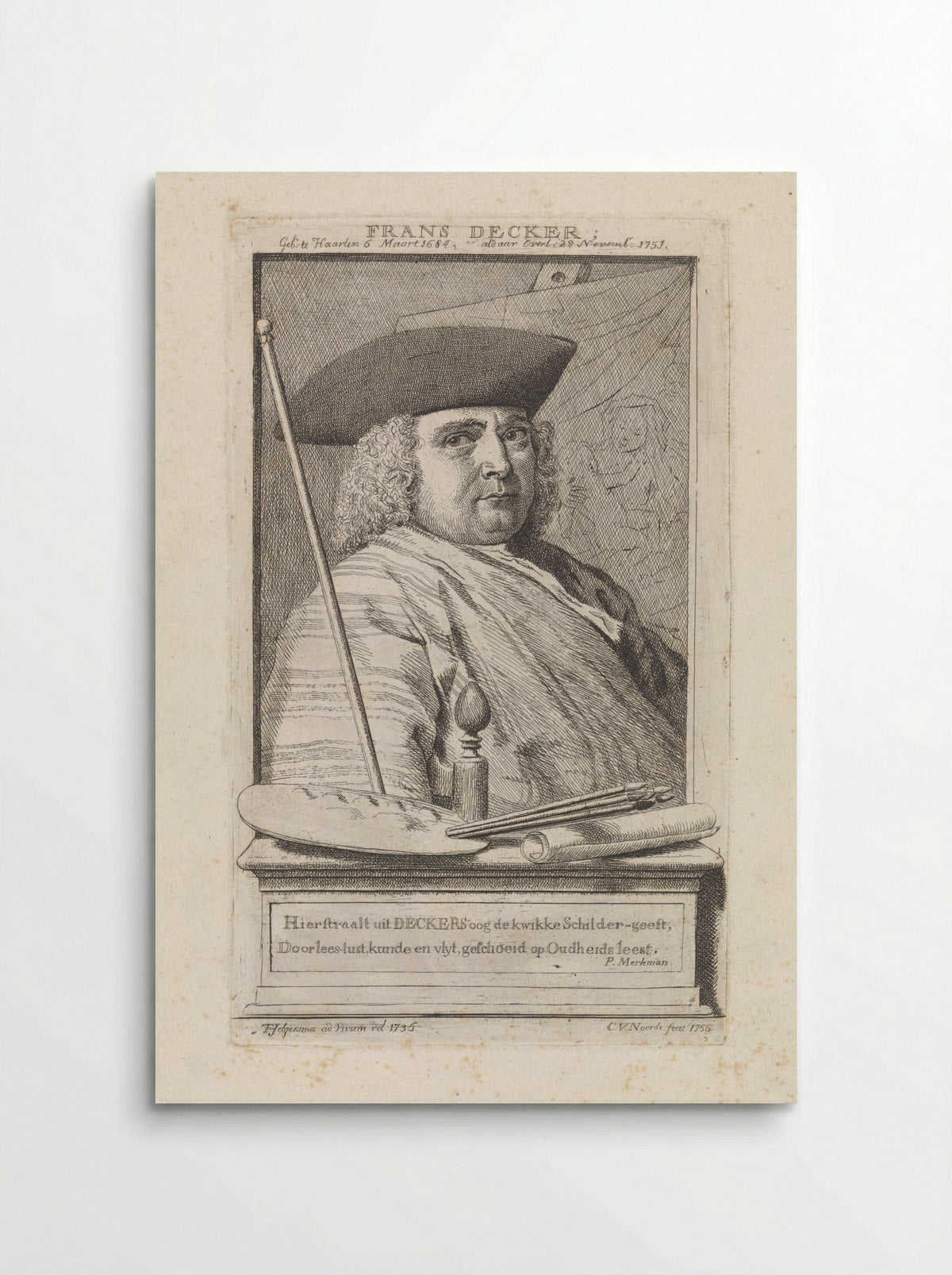 Portrait of Frans Decker - Catharina van Noorde - Poster