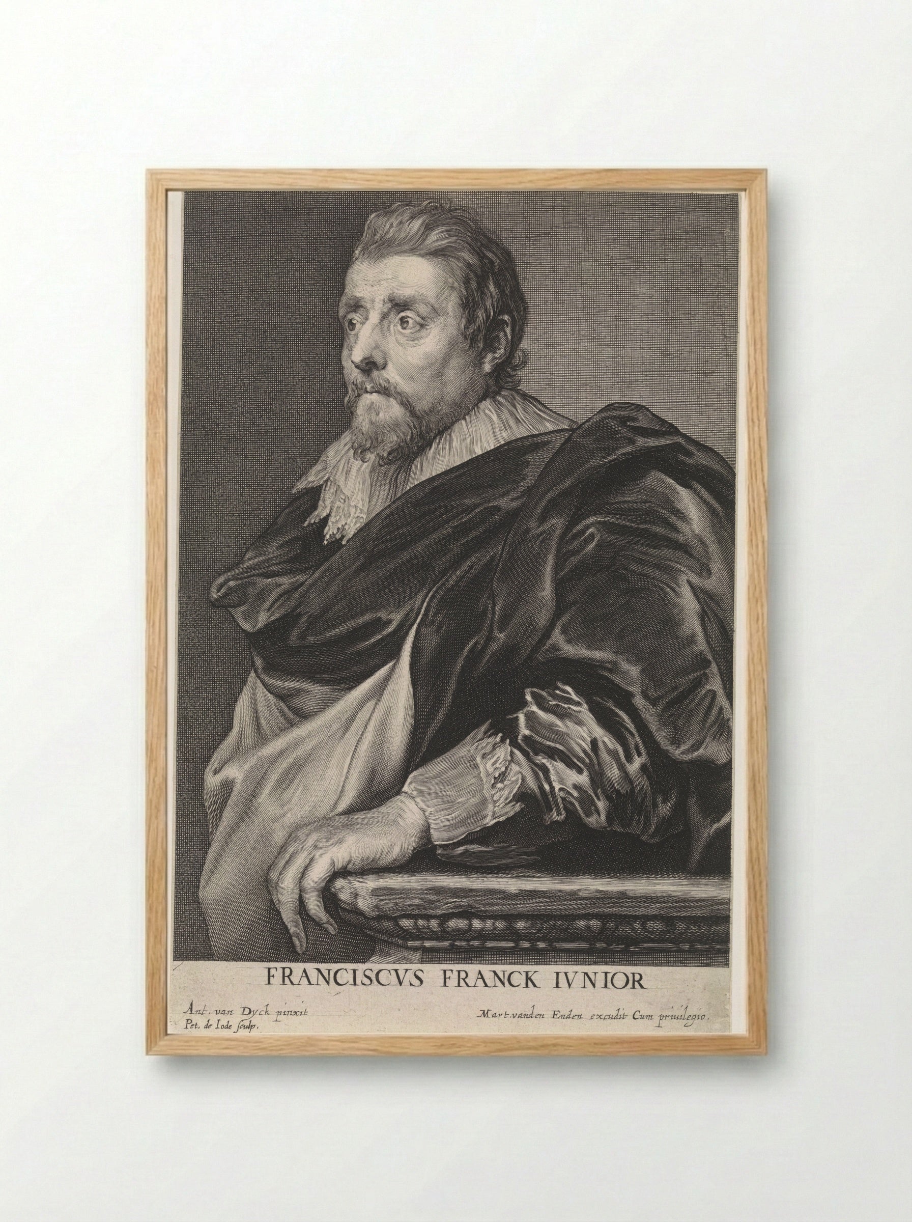 Portrait of Frans Francken II - Anthony van Dyck - Framed Print Wood