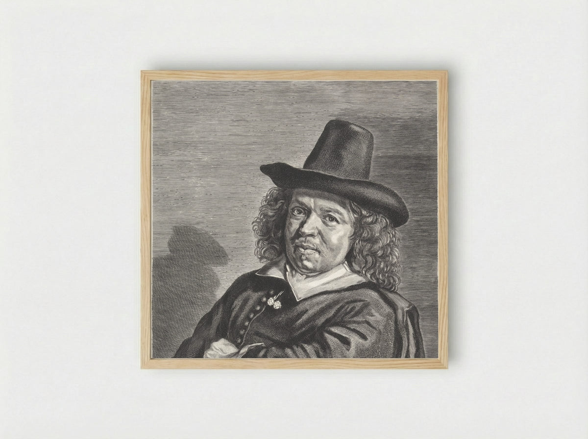 Portrait of Frans Jansz. Post - Jonas Suyderhoef - Framed Print Wood