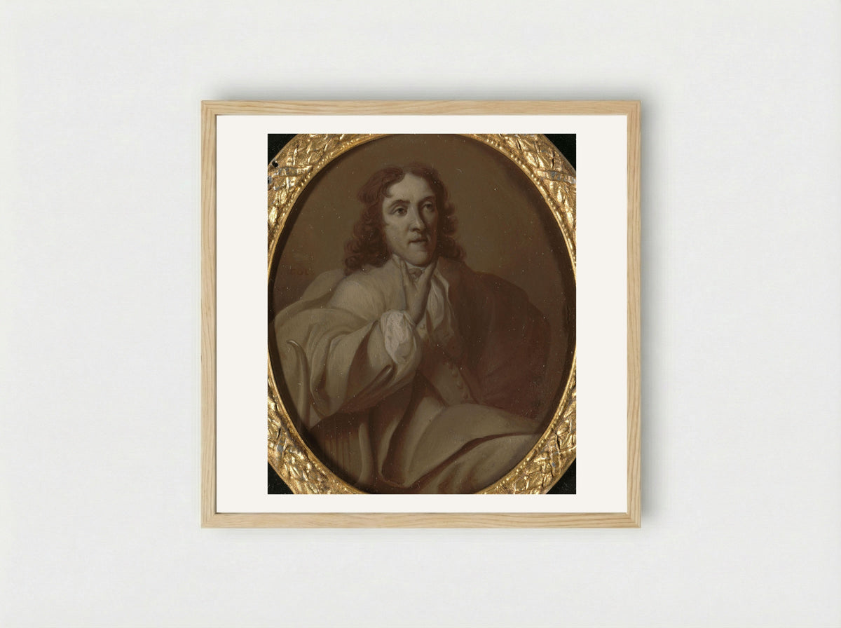 Portrait of Frans de Haes - Dionys van Nijmegen - Framed Print Wood
