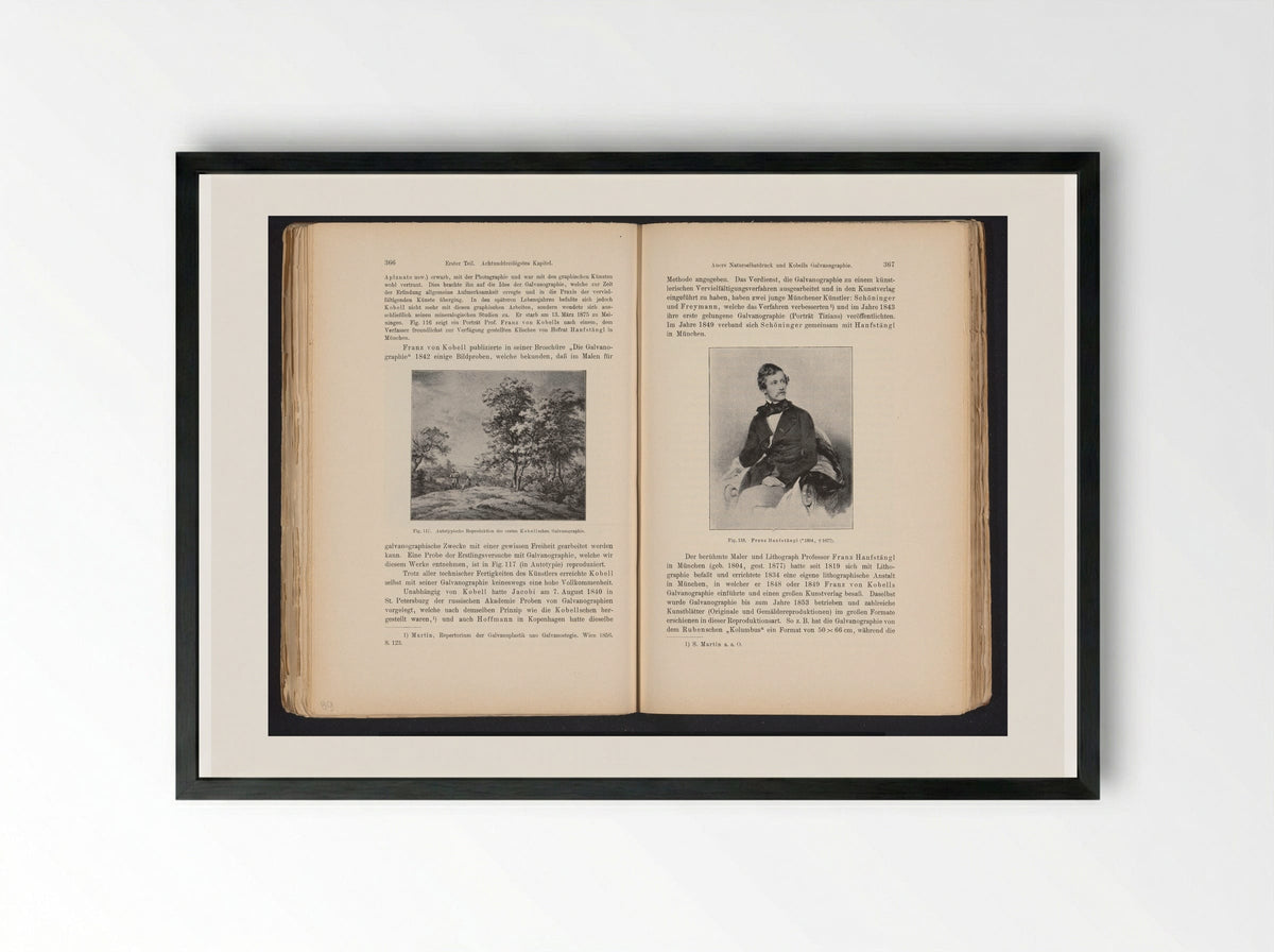 Portrait of Franz Hanfstaengl - Franz Hanfstaengl - Framed Print Black