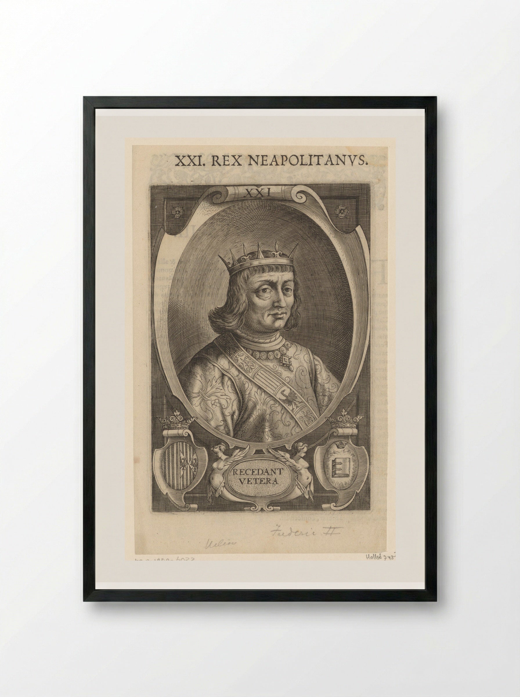 Portrait of Frederick IV, King of Naples - Lucas Kilian - Framed Print Black