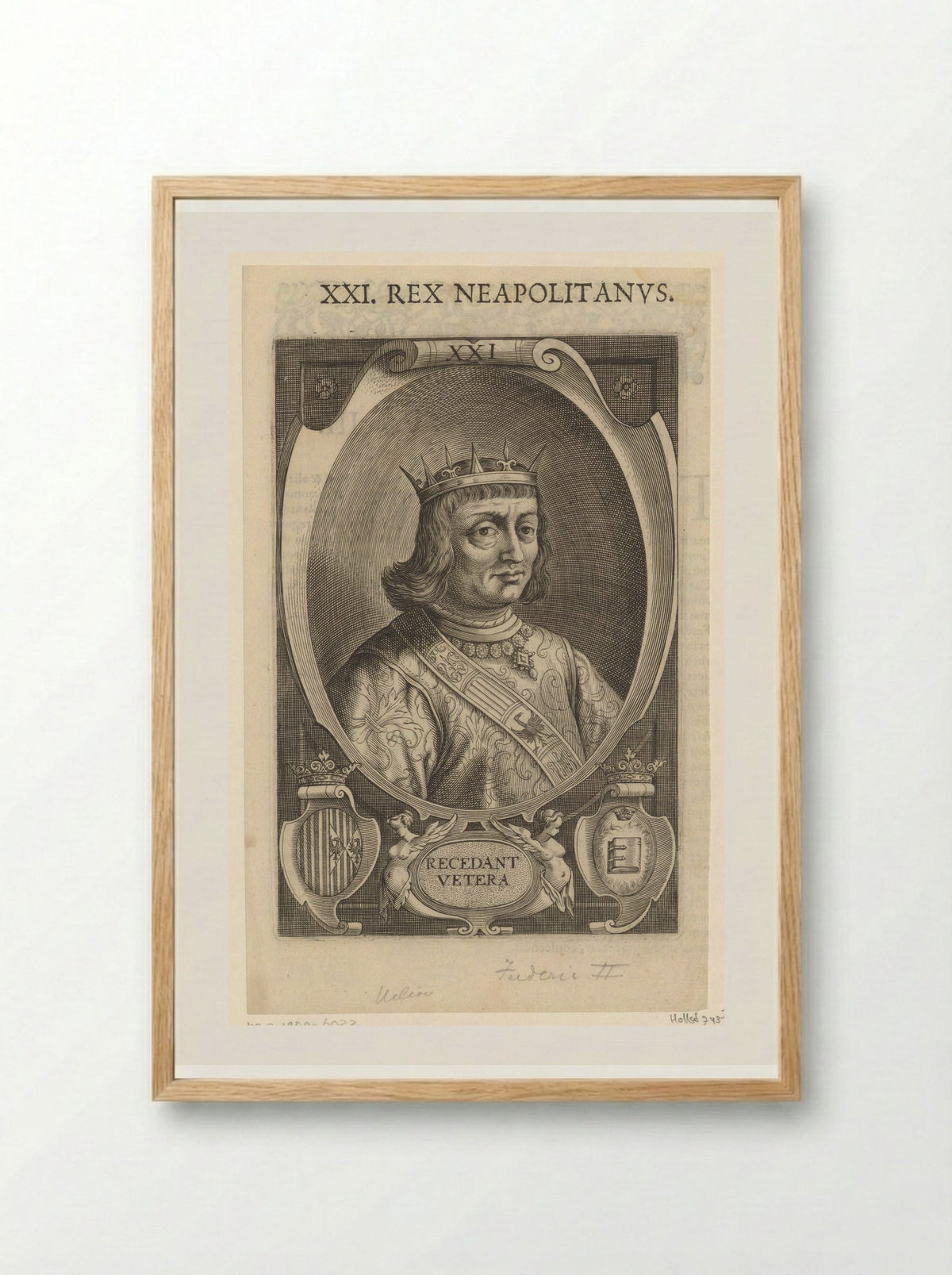 Portrait of Frederick IV, King of Naples - Lucas Kilian - Framed Print Wood
