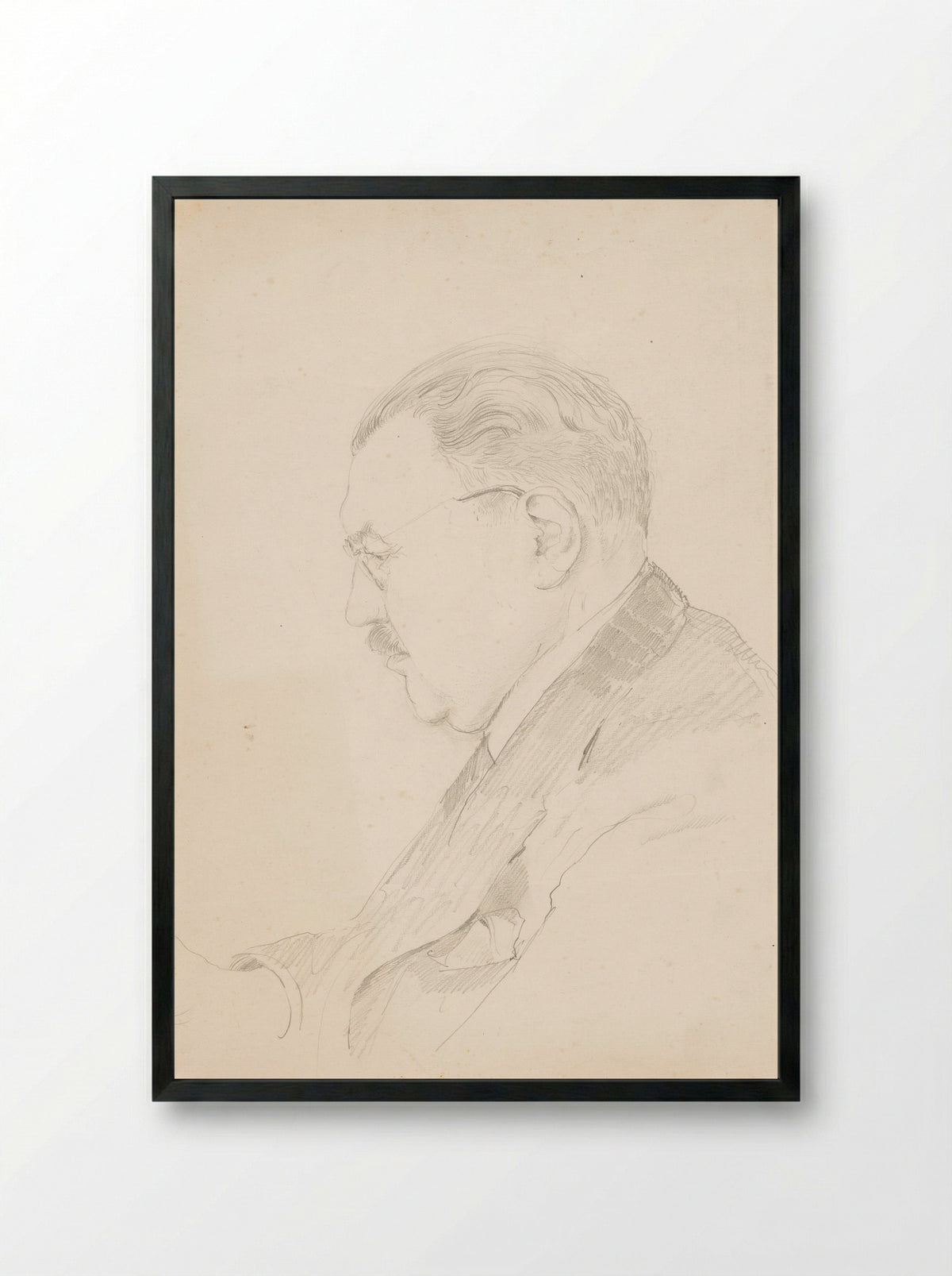 Portrait of Frederik Schmidt-Degener - Harm Kamerlingh Onnes - Framed Print Black