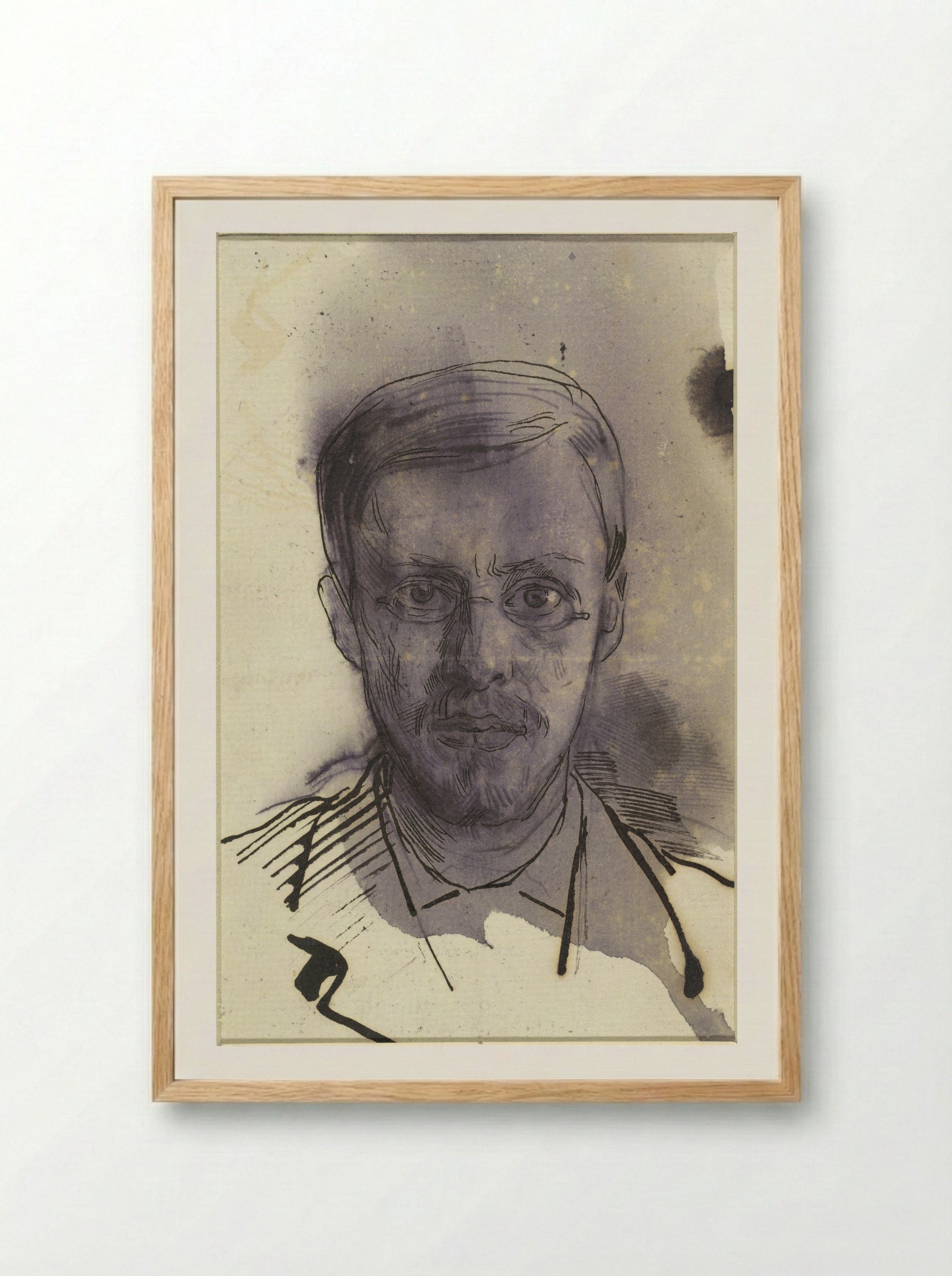 Portrait of Frederik van Eeden - Jan Veth - Framed Print Wood