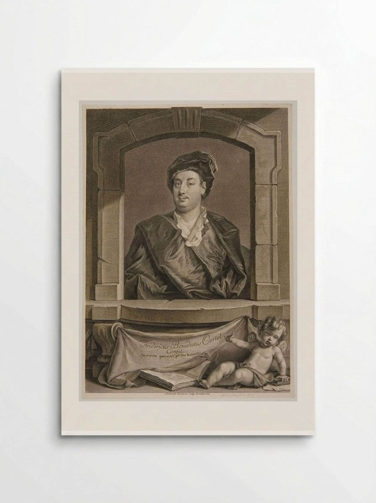 Portrait of Fridericus Benedictus Oertel - Georg Friedrich Schmidt - Poster
