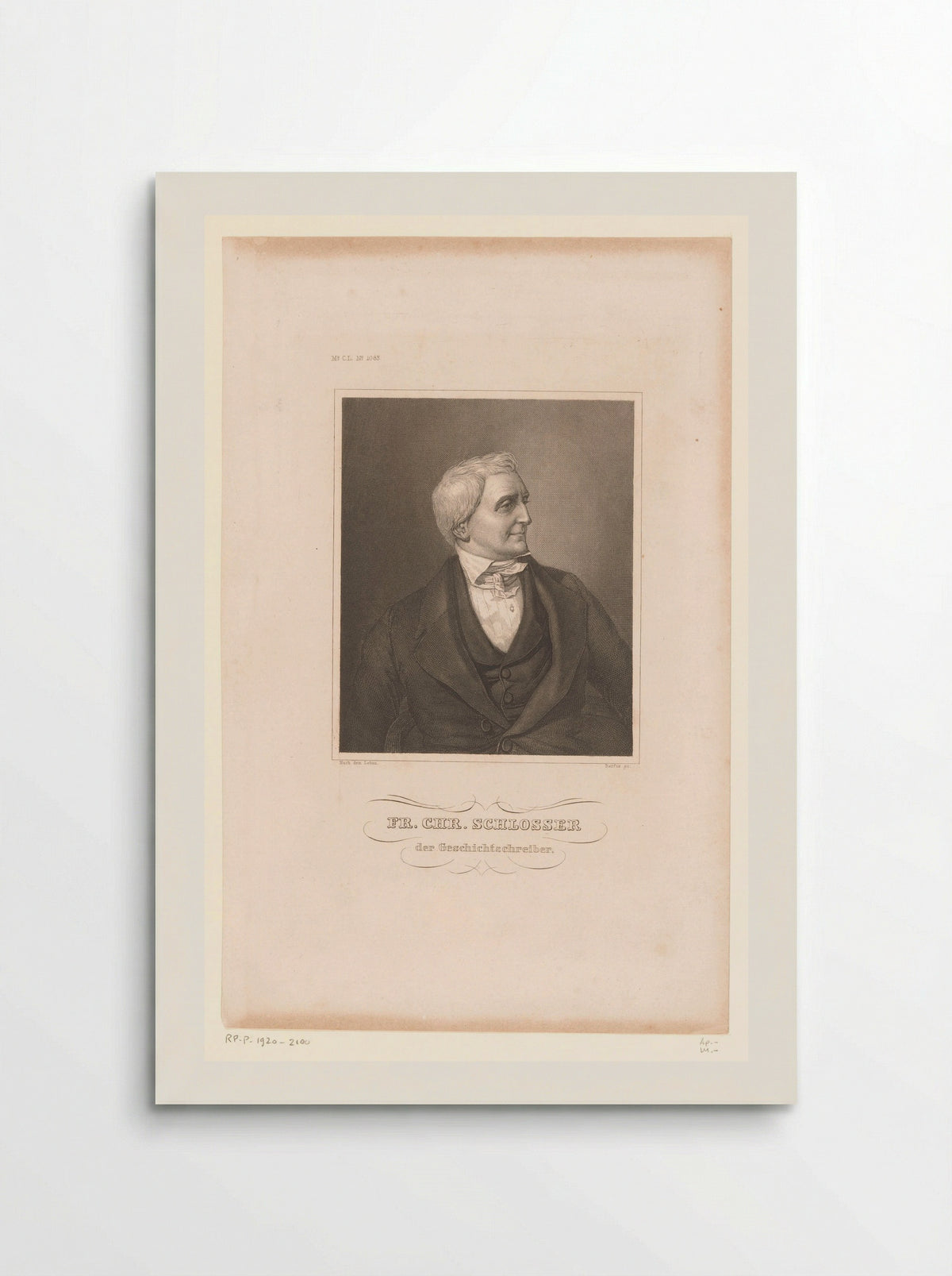 Portrait of Friedrich Christoph Schlosser - Paul Barfus - Poster
