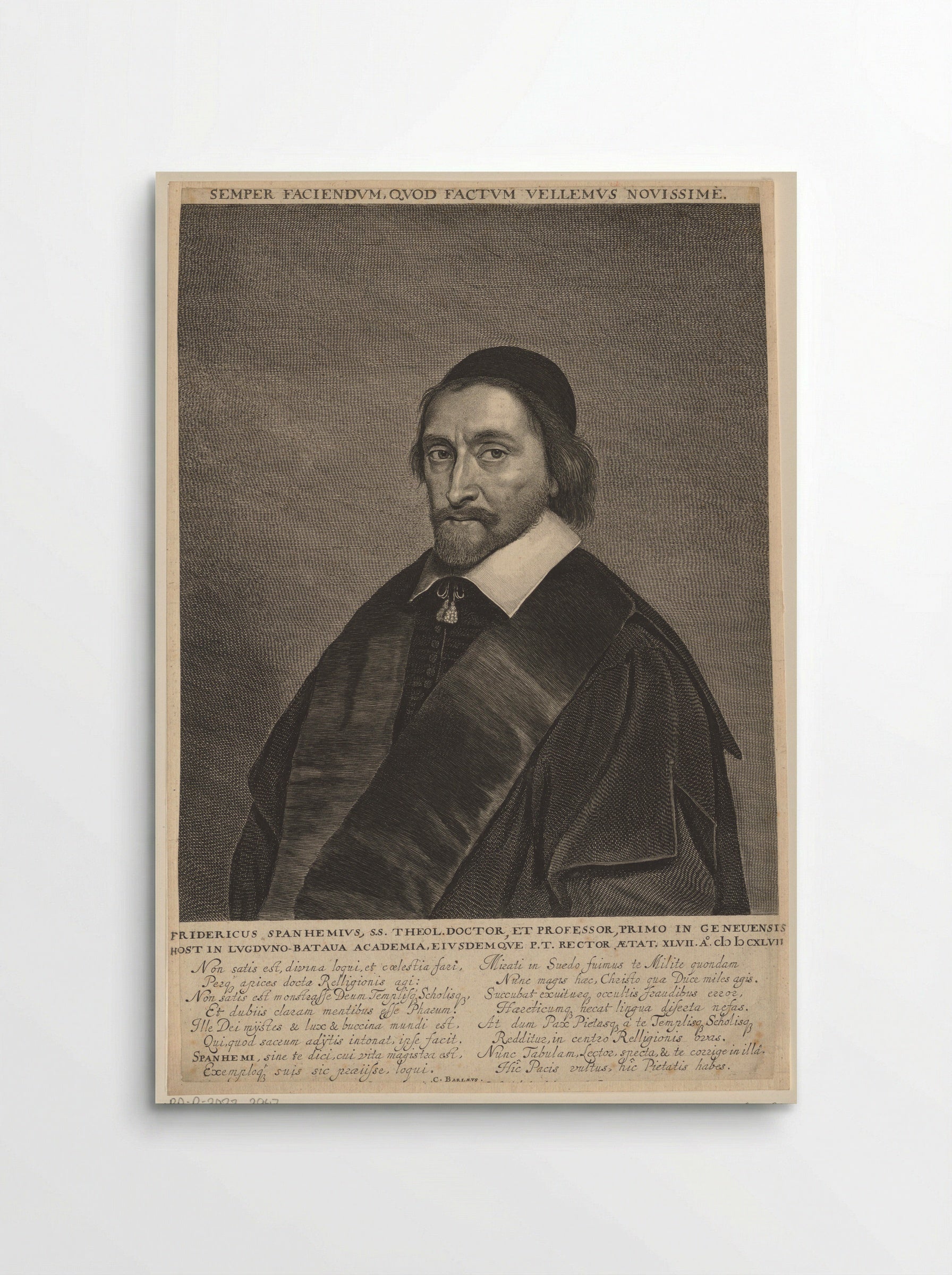 Portrait of Friedrich Spanheim - Jonas Suyderhoef - Poster