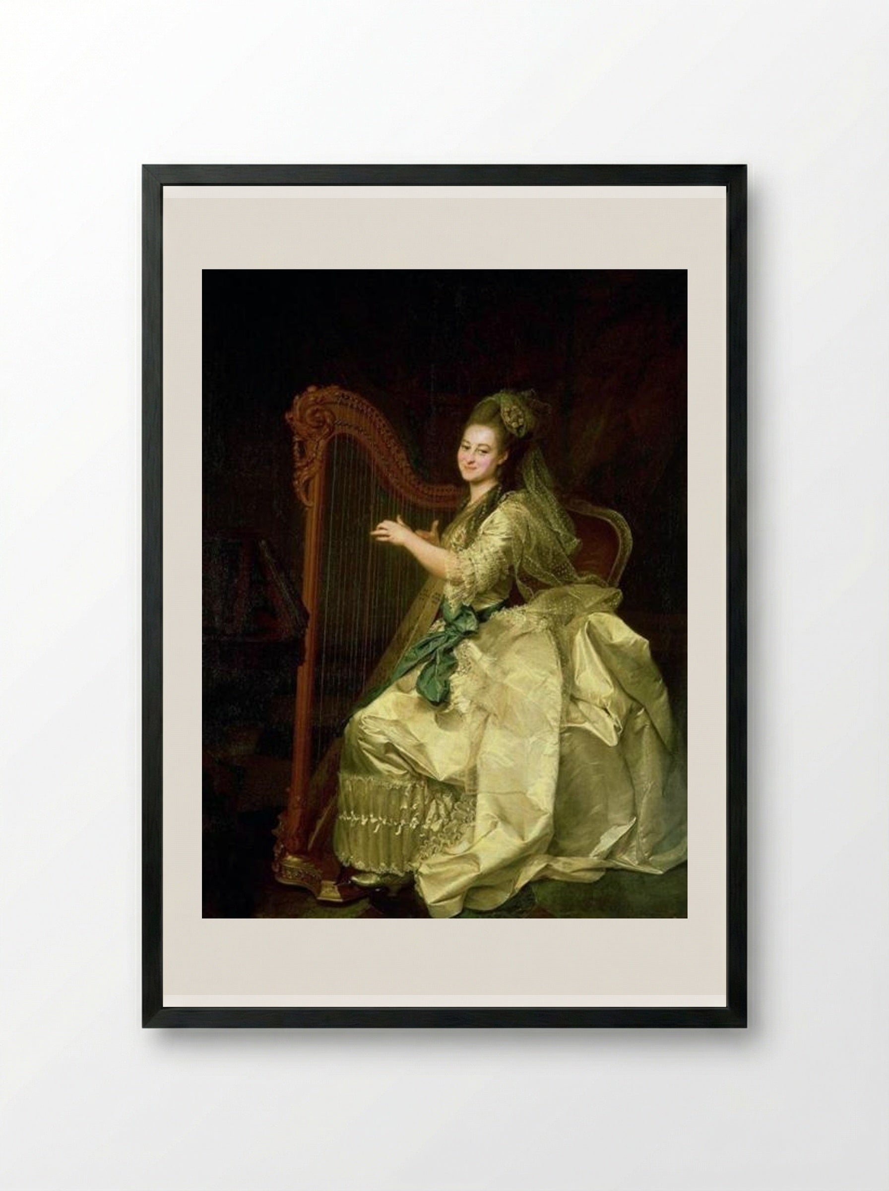 Portrait of G. I. Alymova - Dmitry Levitzky - Framed Print Black