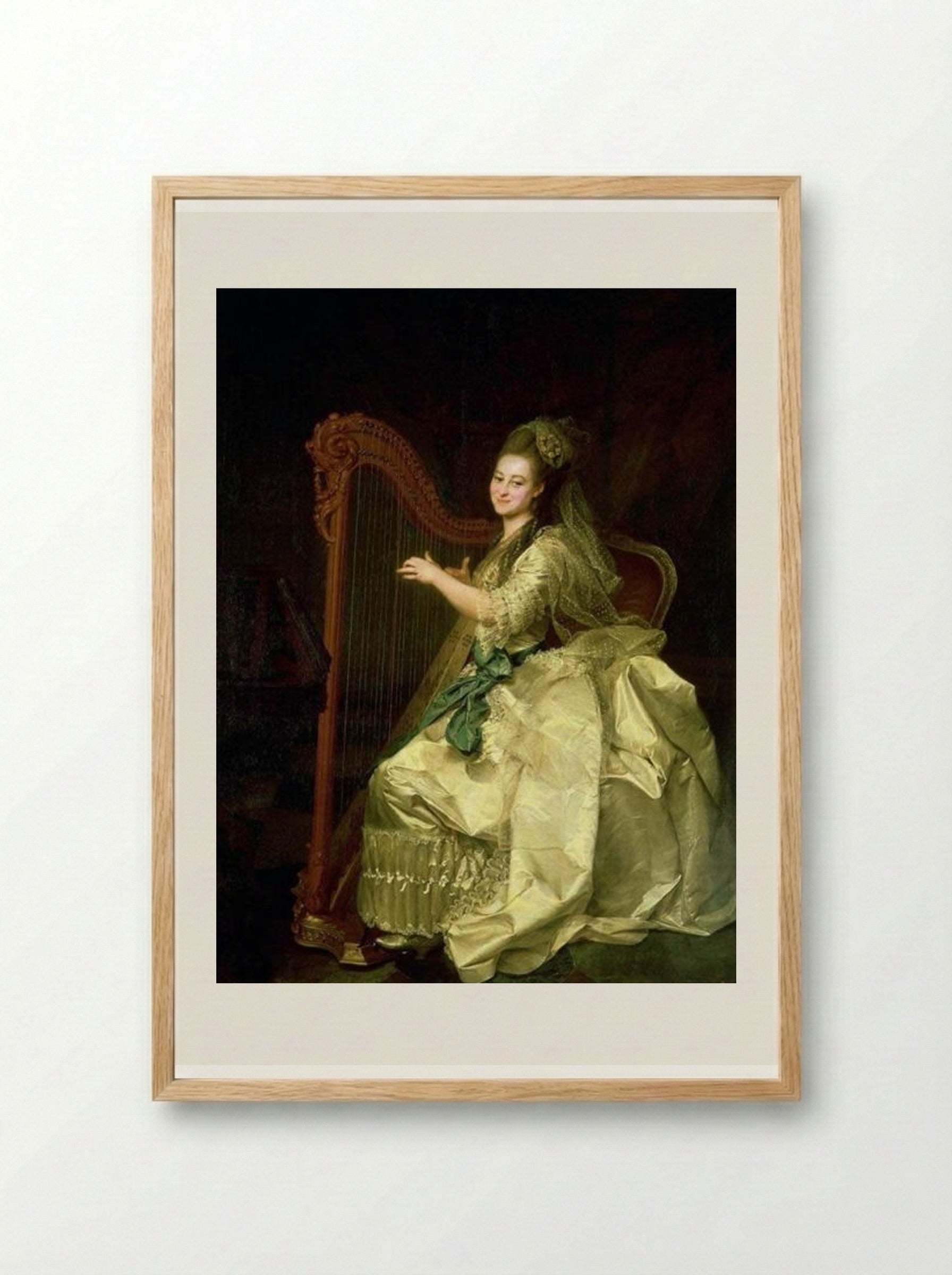 Portrait of G. I. Alymova - Dmitry Levitzky - Framed Print Wood