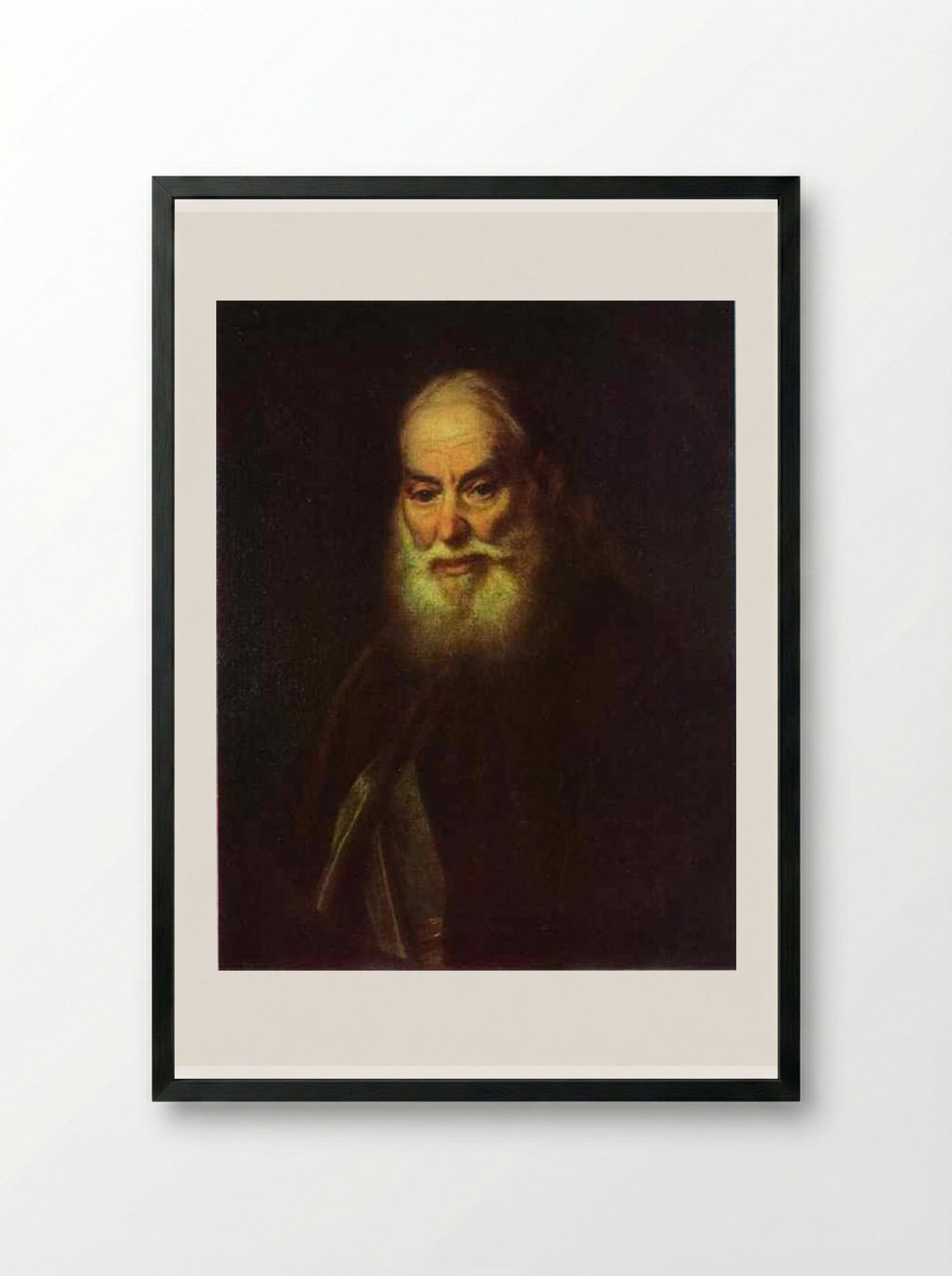 Portrait of G. K. Levitzky - Dmitry Levitzky - Framed Print Black