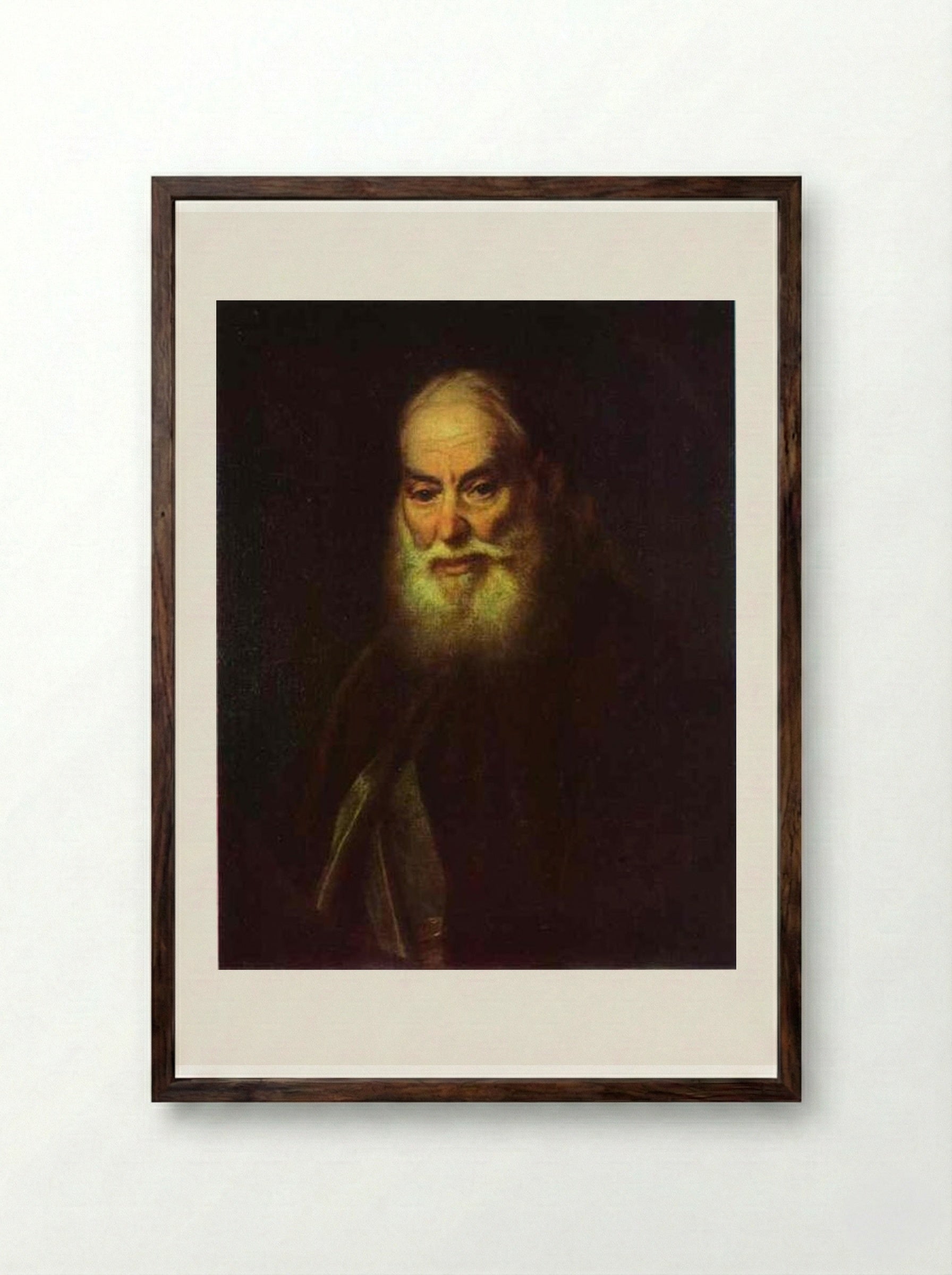 Portrait of G. K. Levitzky - Dmitry Levitzky - Framed Print Dark Wood