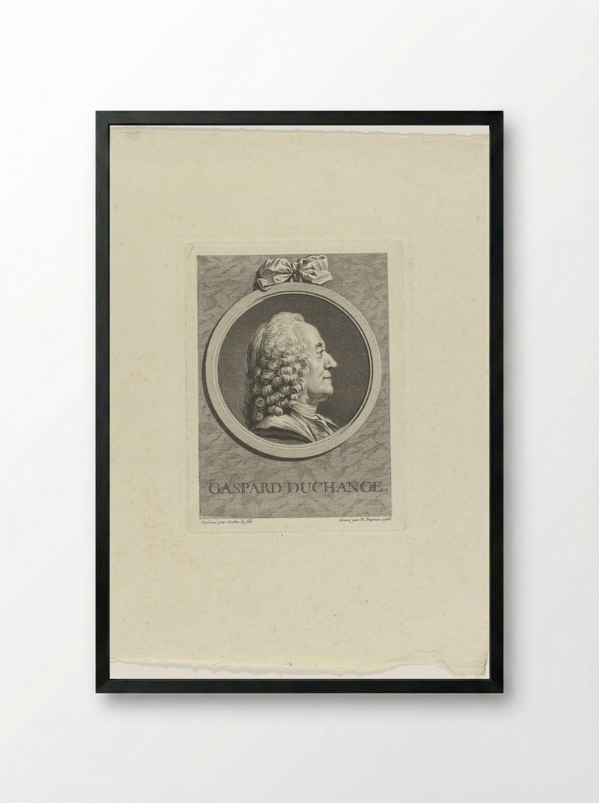 Portrait of Gaspard Duchange - Nicolas-Gabriel Dupuis - Framed Print Black