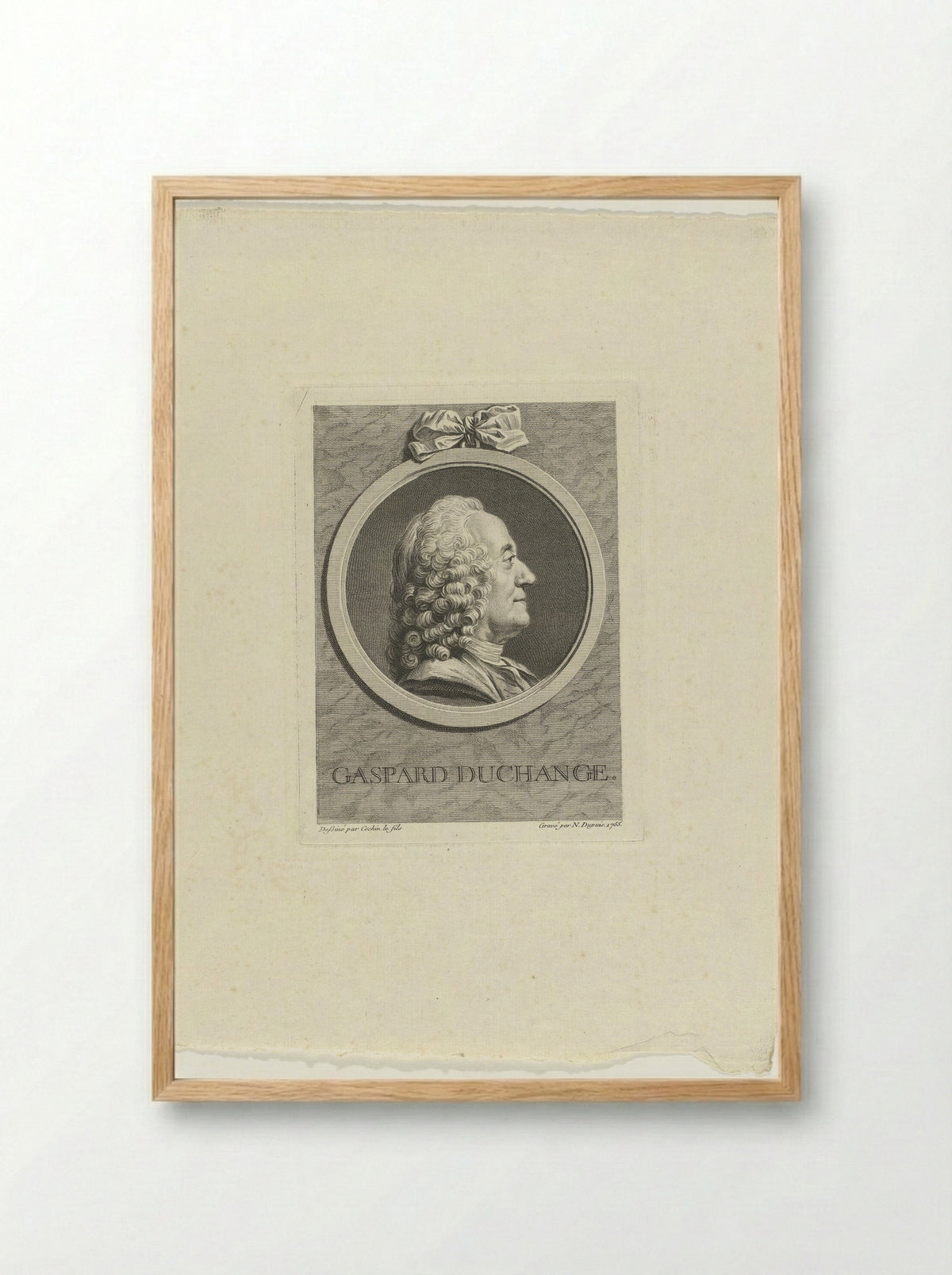 Portrait of Gaspard Duchange - Nicolas-Gabriel Dupuis - Framed Print Wood