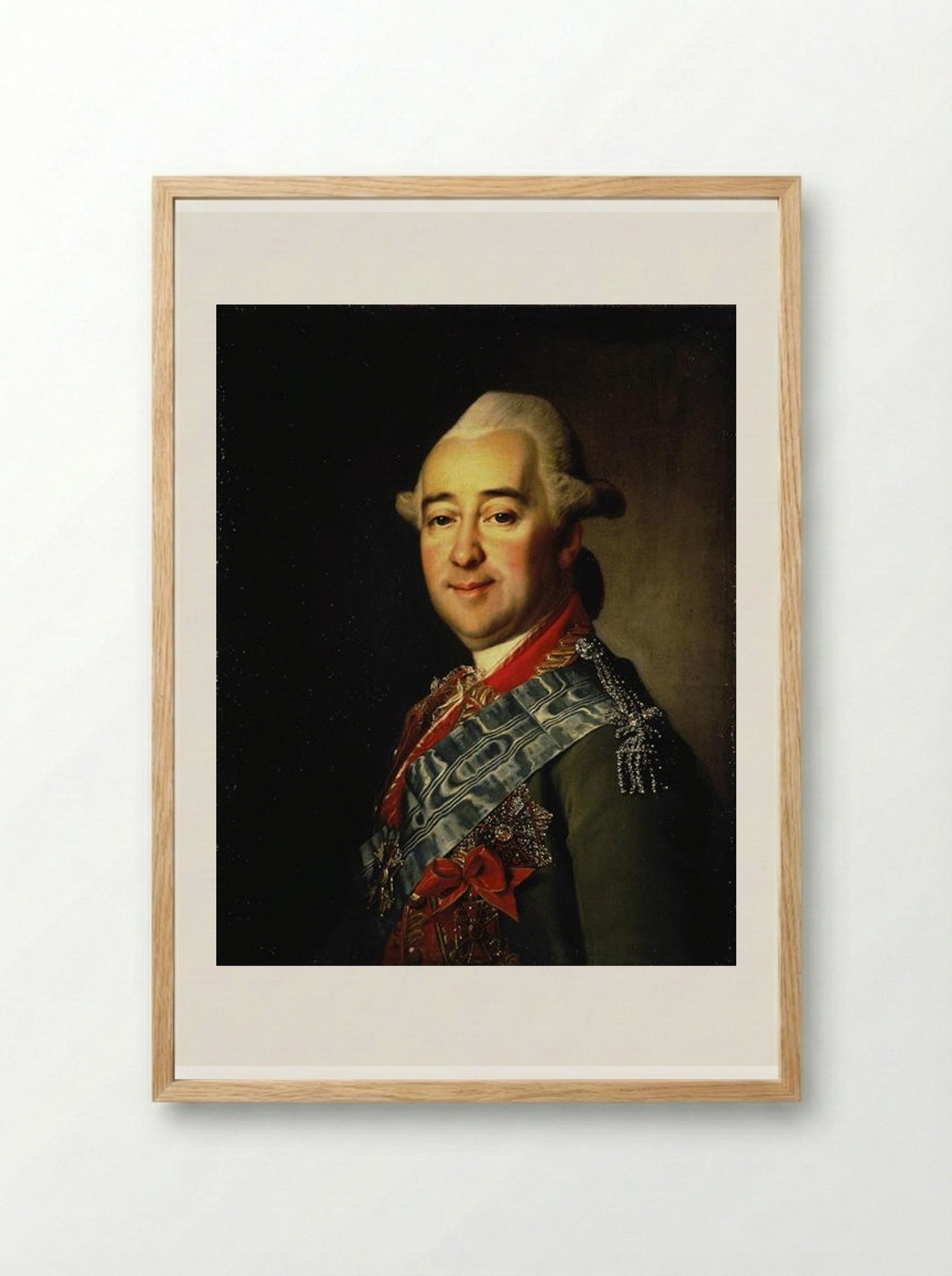 Portrait of General Mikhail Krechetnikov - Dmitry Levitzky - Framed Print Wood