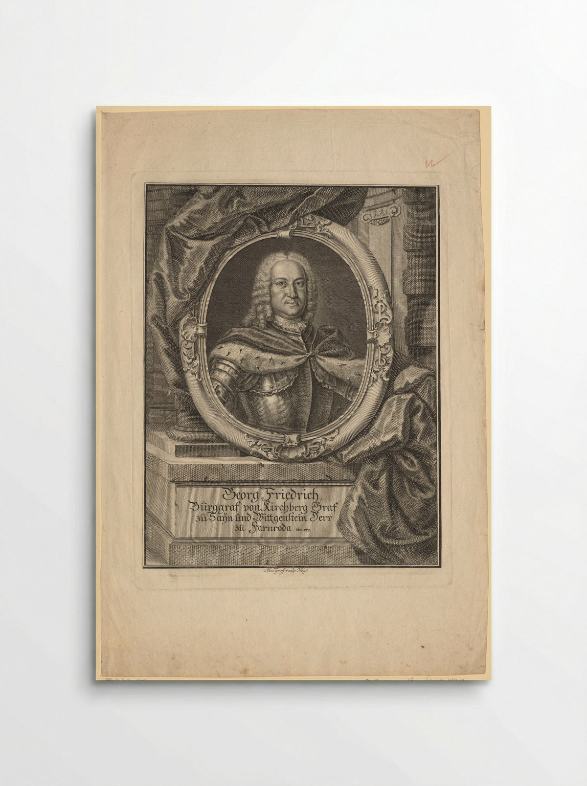 Portrait of Georg Friedrich, Burggraf von Kirchberg - Martin Tyroff - Poster