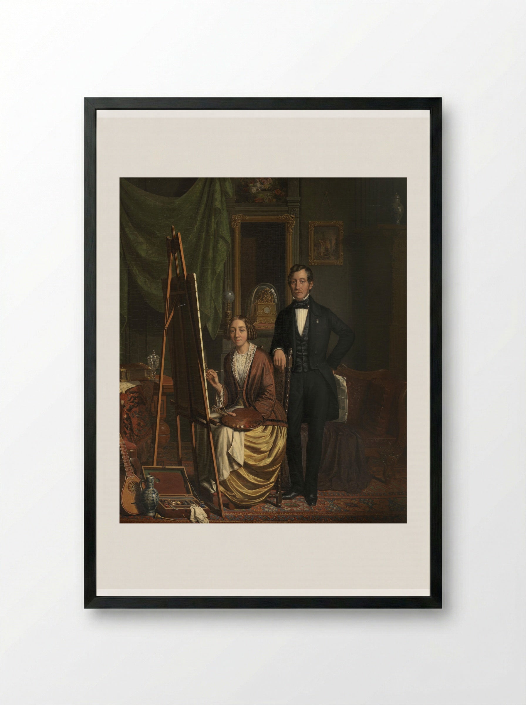 Portrait of George Gilles Haanen - Elisabeth Alida Haanen - Framed Print Black