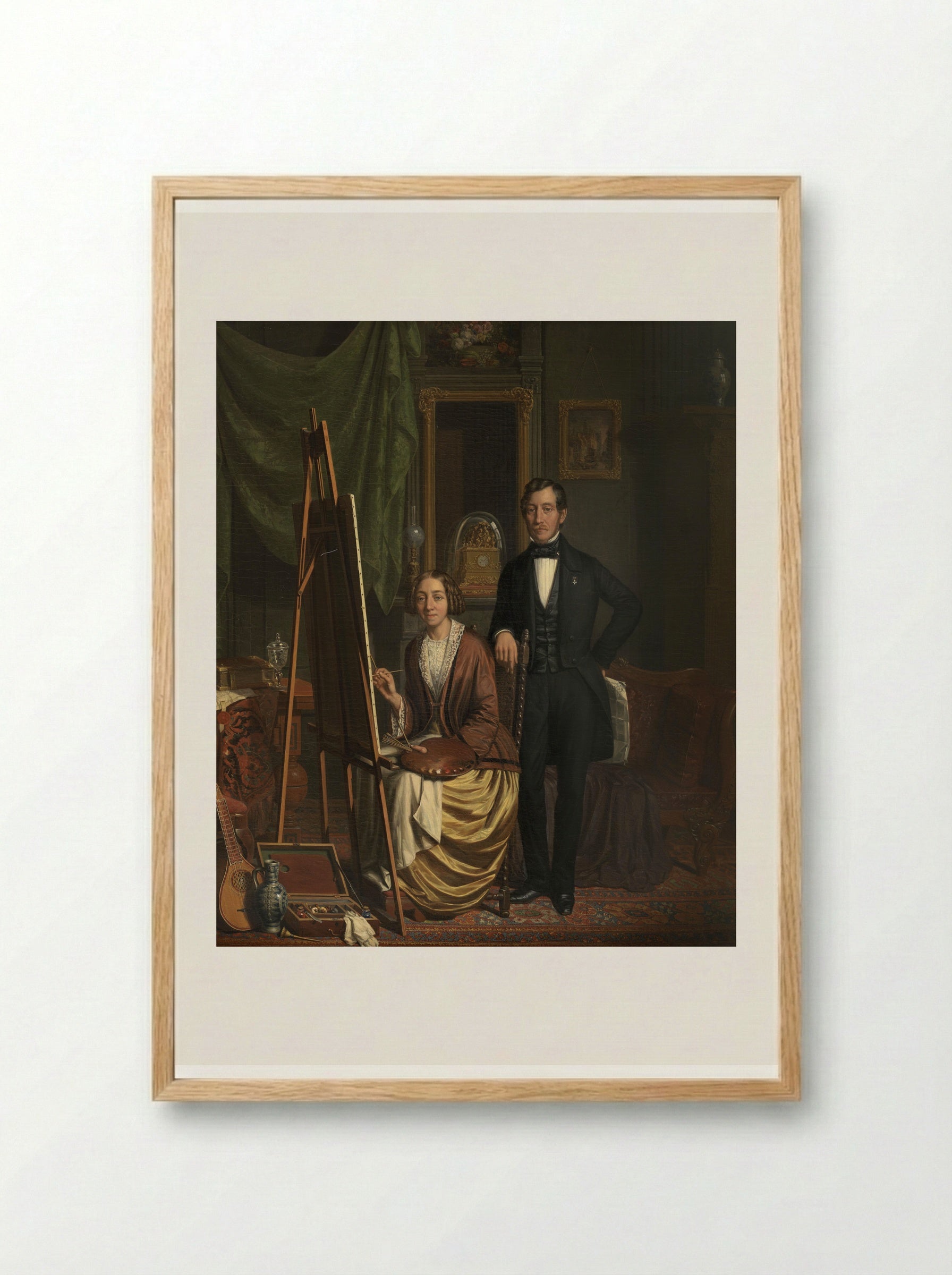Portrait of George Gilles Haanen - Elisabeth Alida Haanen - Framed Print Wood